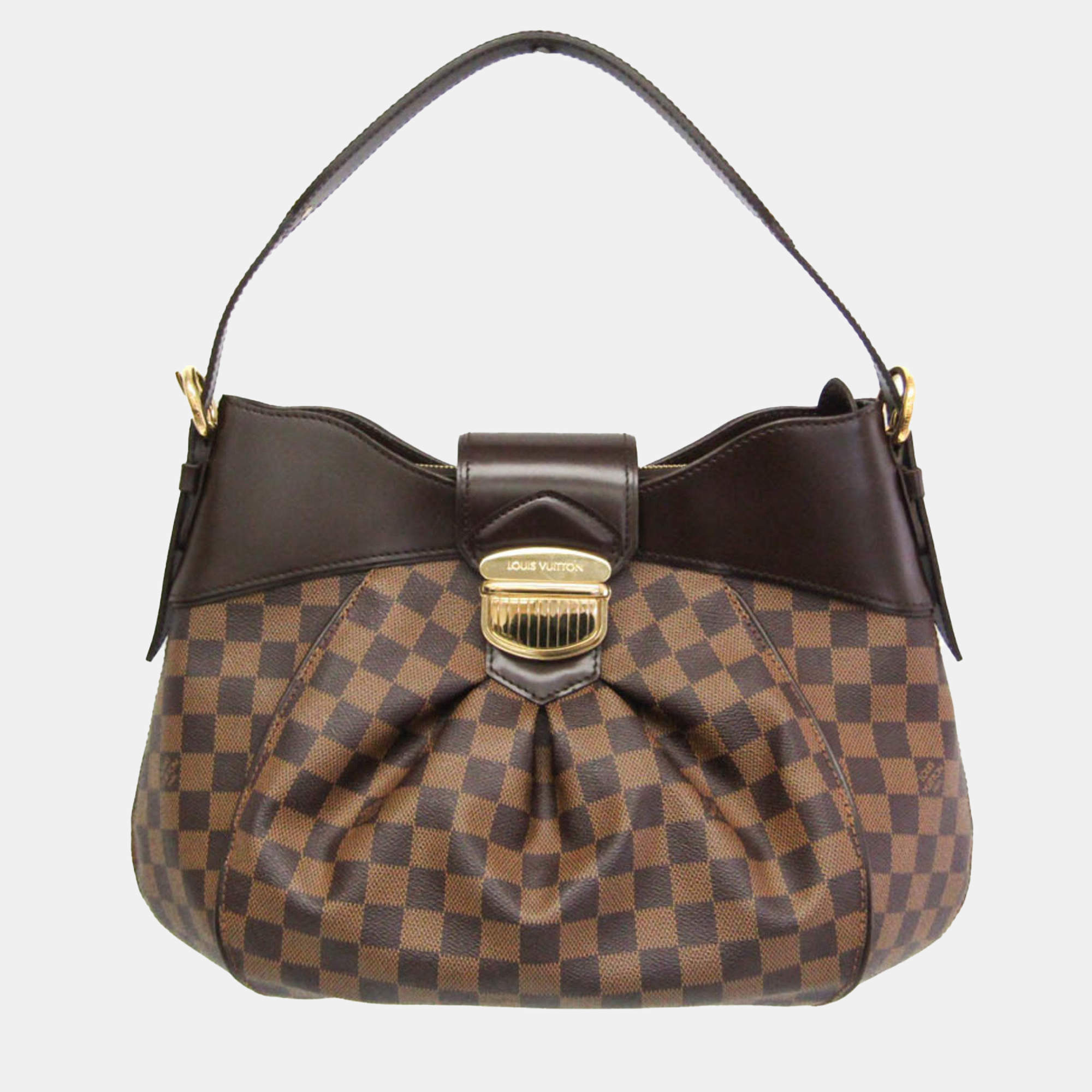 Pre Owned Louis Vuitton Brown Damier Sistine MM Shoulder Bag