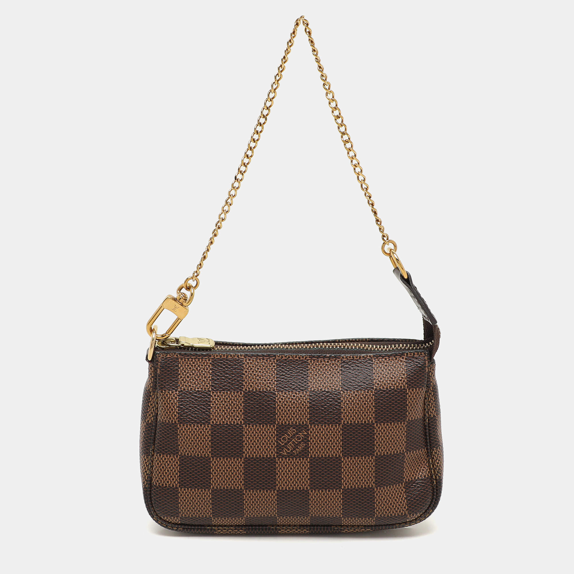 Louis Vuitton Damier Ebene Canvas Mini Pochette Accessoires Bag