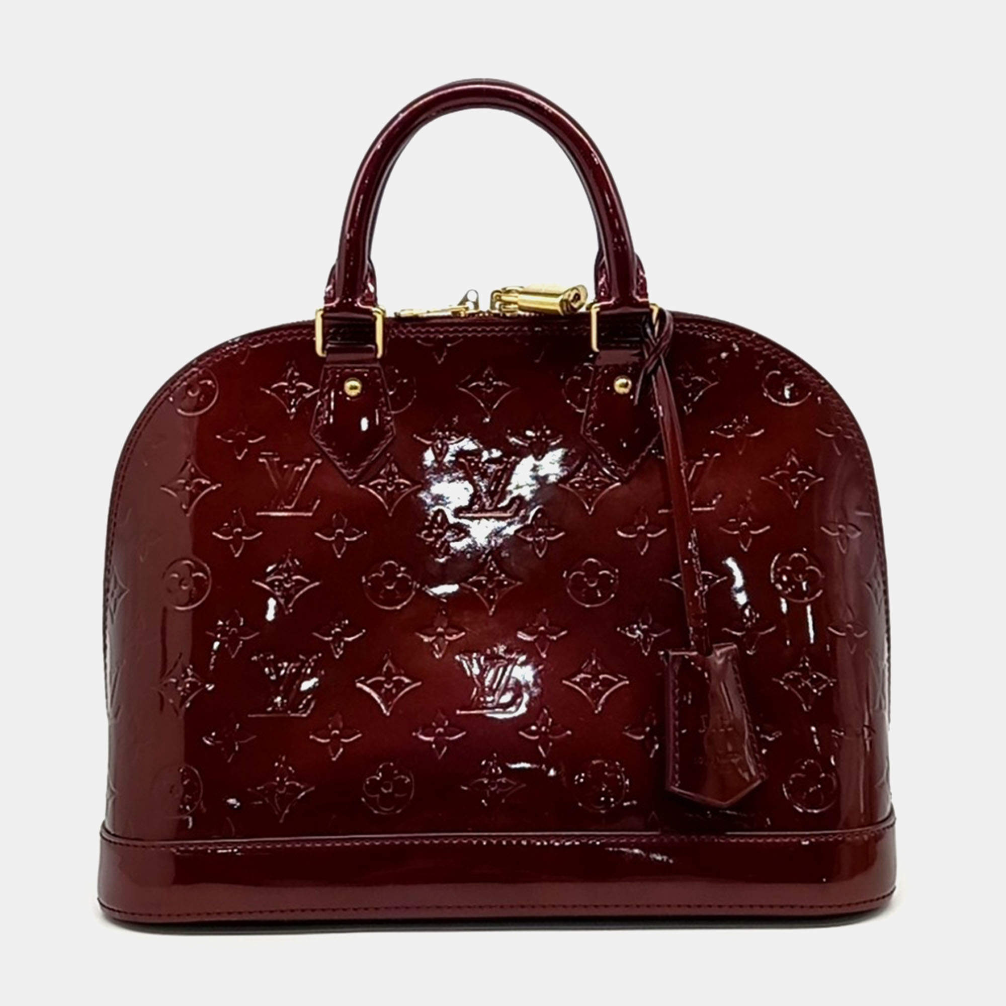Louis Vuitton Red Patent Leather Vernis Alma PM Bag