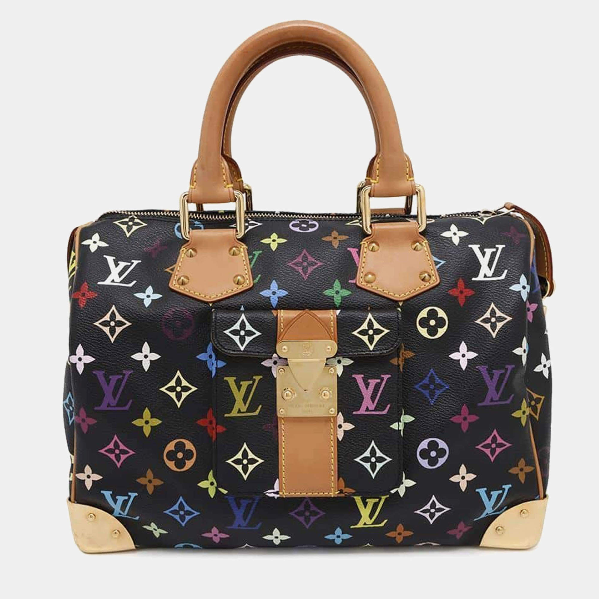 Louis Vuitton Multicolor/Noir Monogram Speedy 30 Bag
