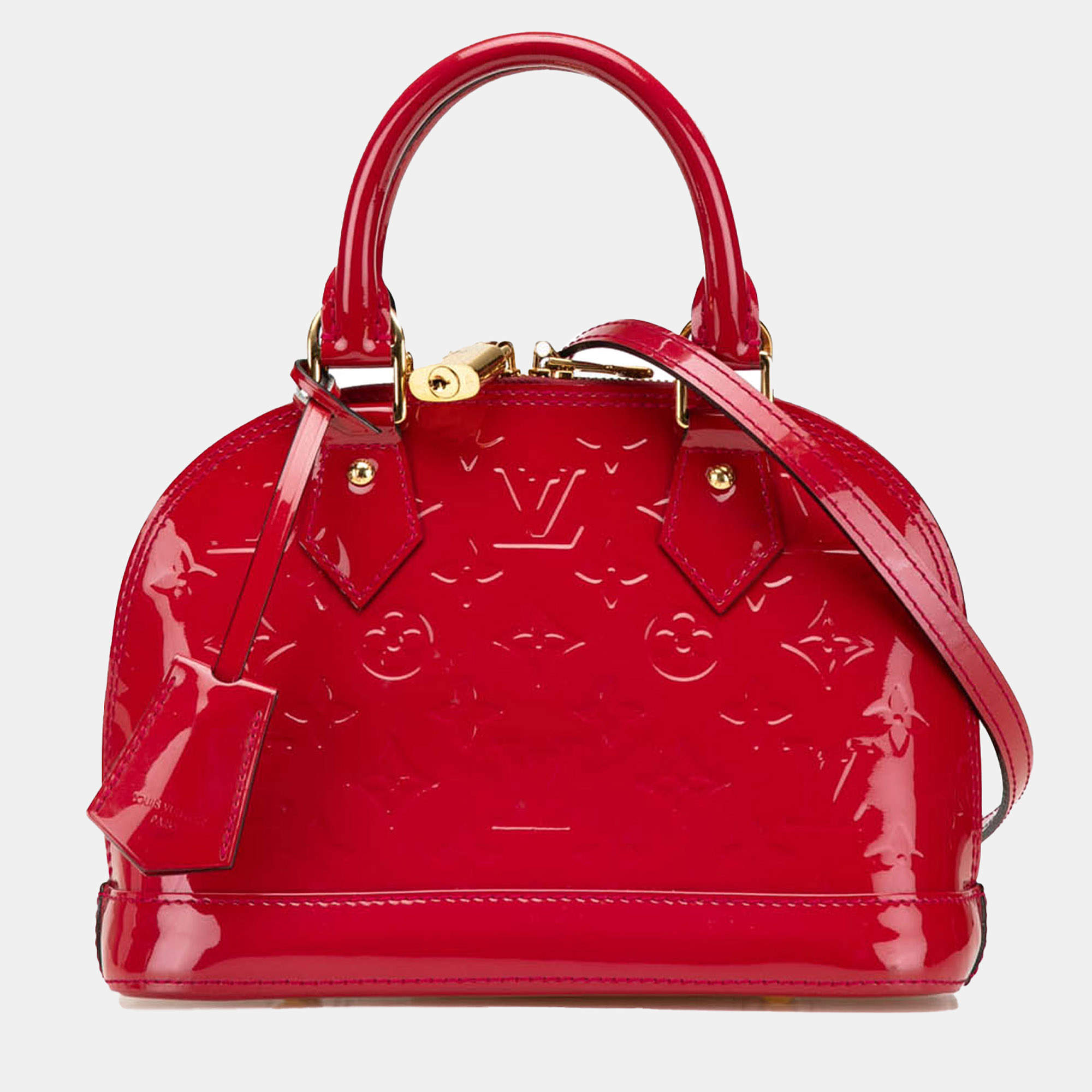Louis Vuitton Red Monogram Vernis Alma BB Bag