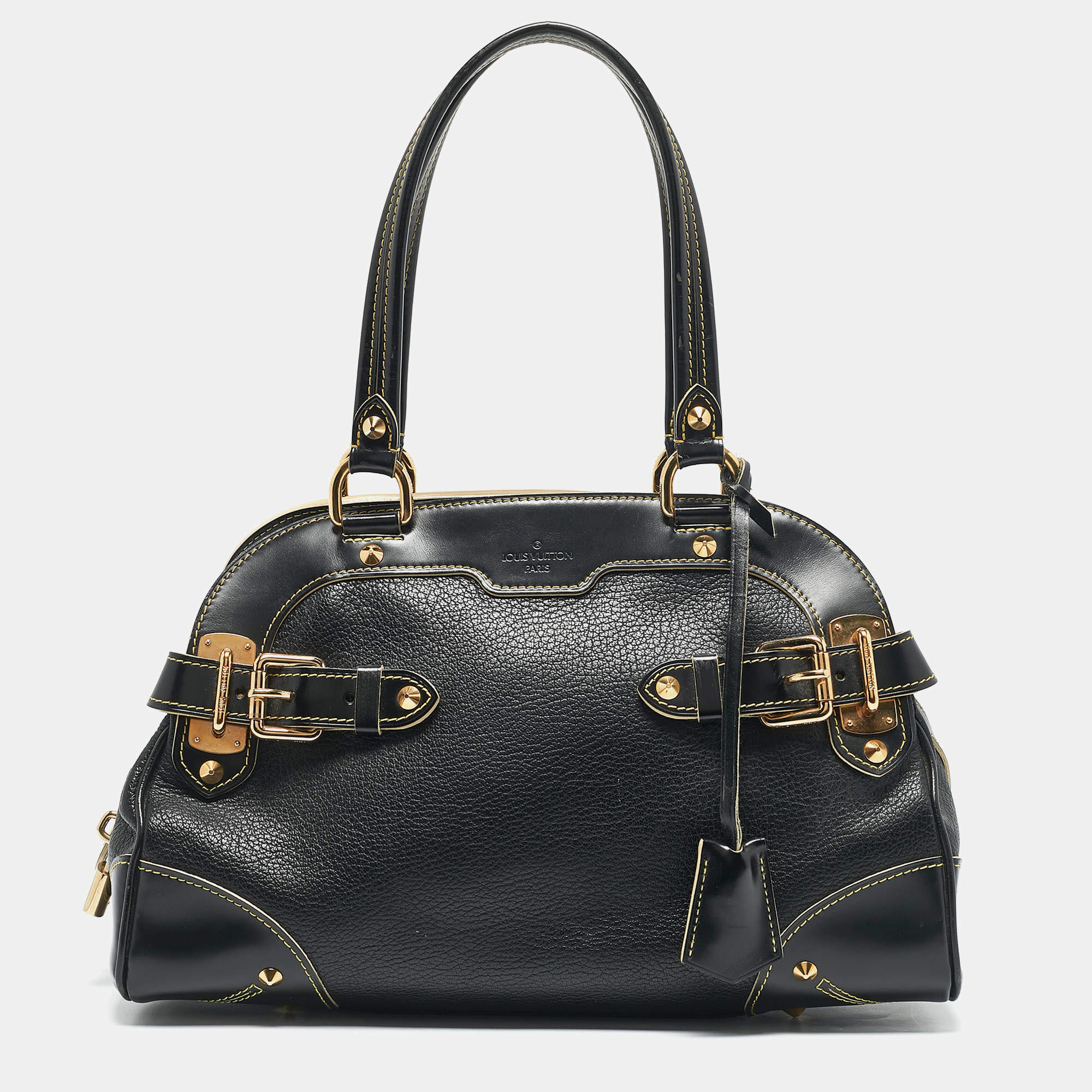 Pre Owned Louis Vuitton Black Suhali Leather Le Radieux Bag