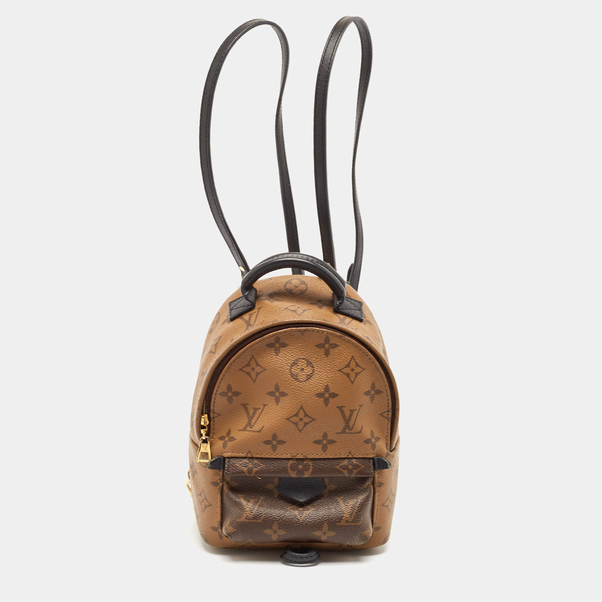 Pre Owned Louis Vuitton Monogram Reverse Canvas Mini Palm Spring Backpack