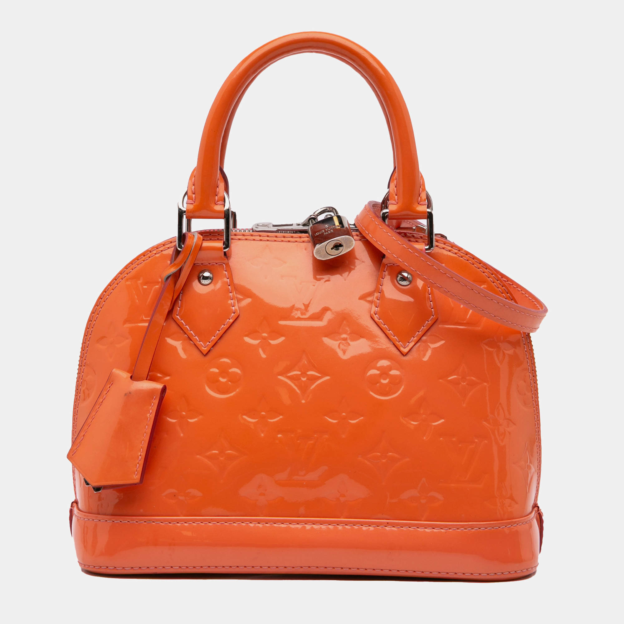 Louis Vuitton Orange Monogram Vernis Alma BB