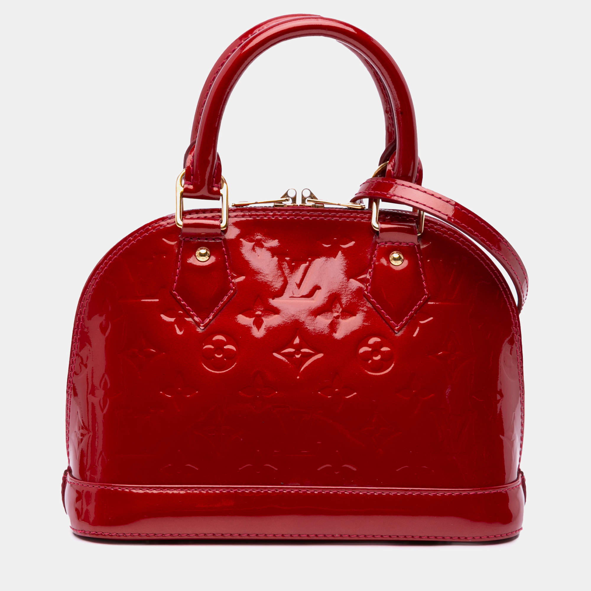 Louis Vuitton Red Monogram Vernis Alma BB