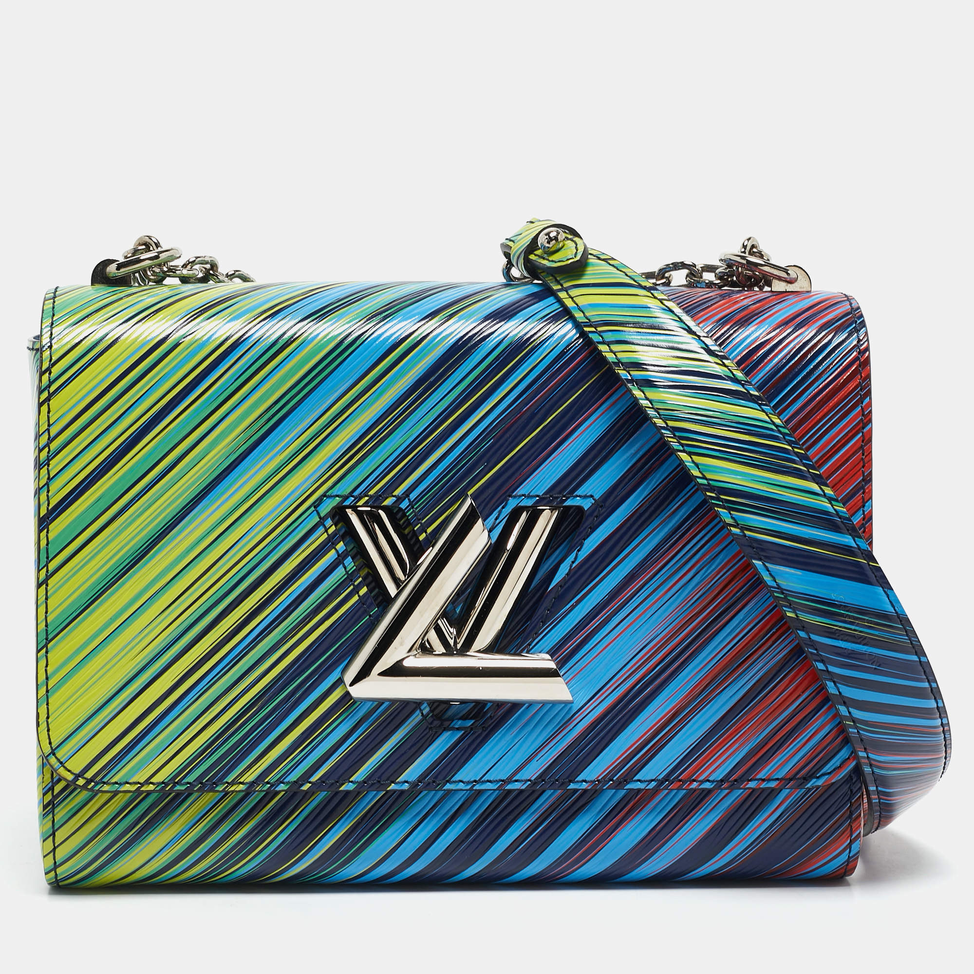 Pre Owned Louis Vuitton Vert/Rouge Tropical Epi Leather Twist MM Bag