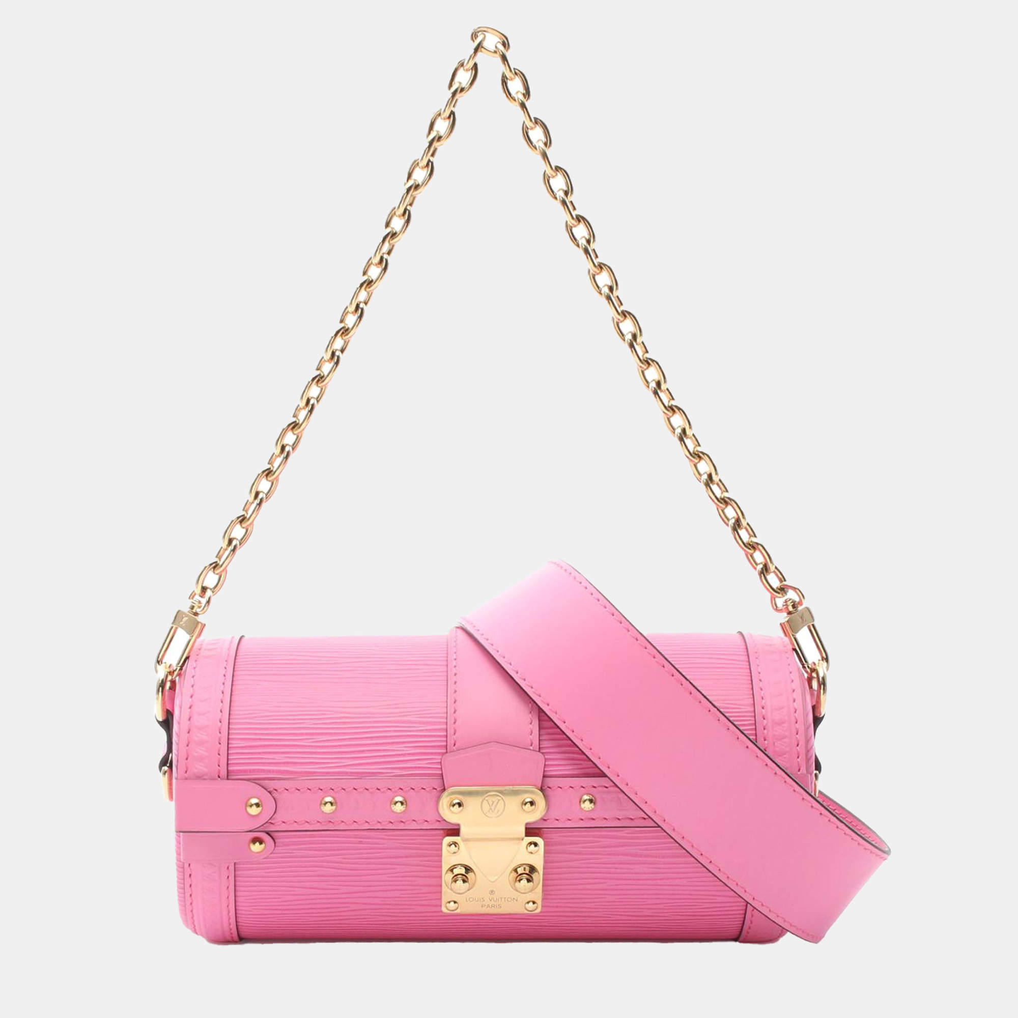 Louis Vuitton Pink Epi Leather Papillon Trunk Handbag