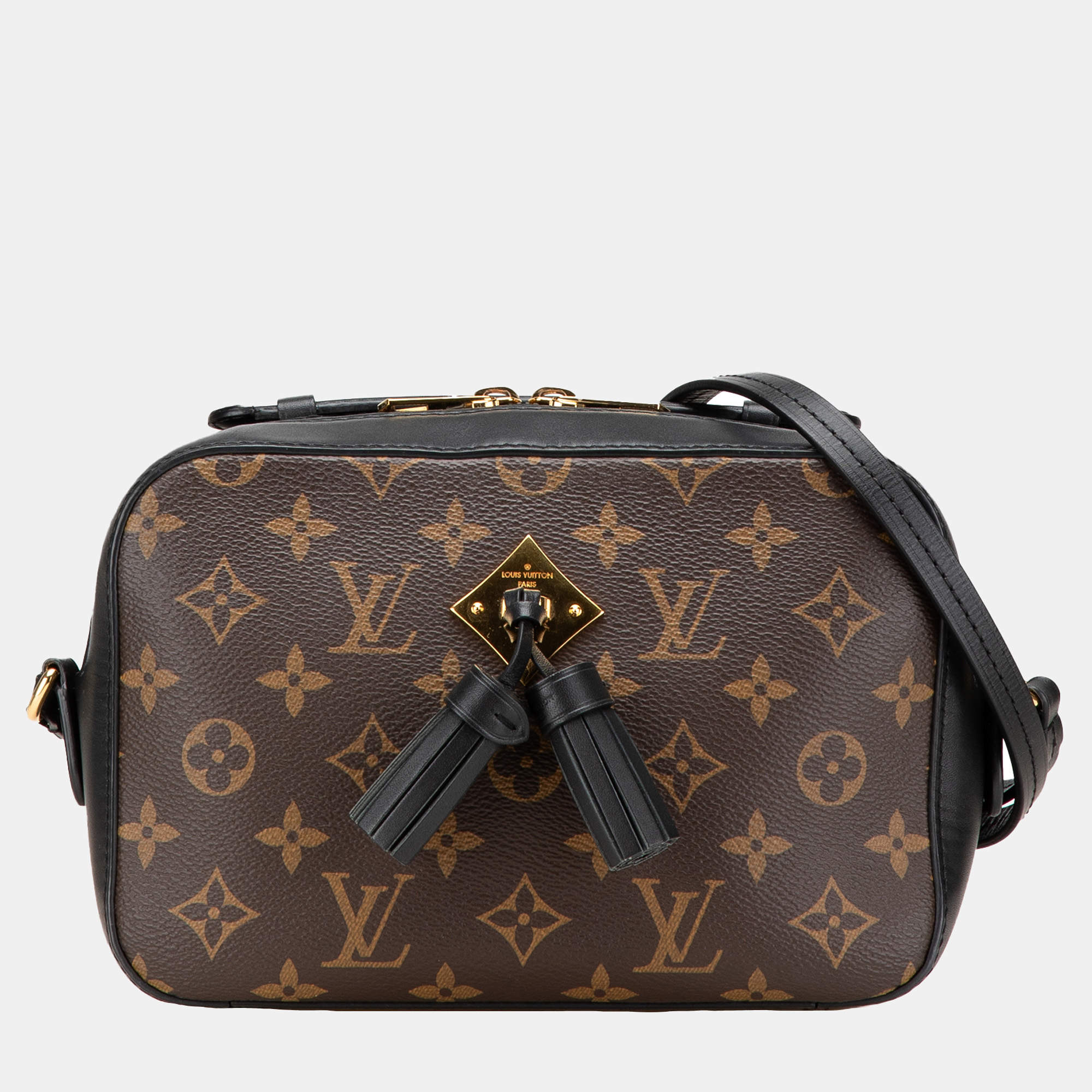 Louis Vuitton Black/Brown Monogram Saintonge