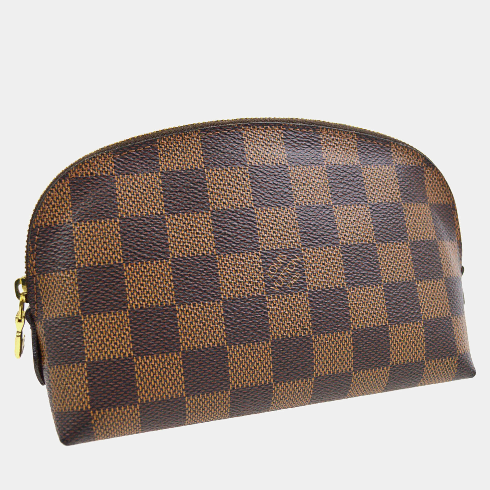 Louis Vuitton Brown Damier Ebene Canvas Pochette Cosmetic Pouch 