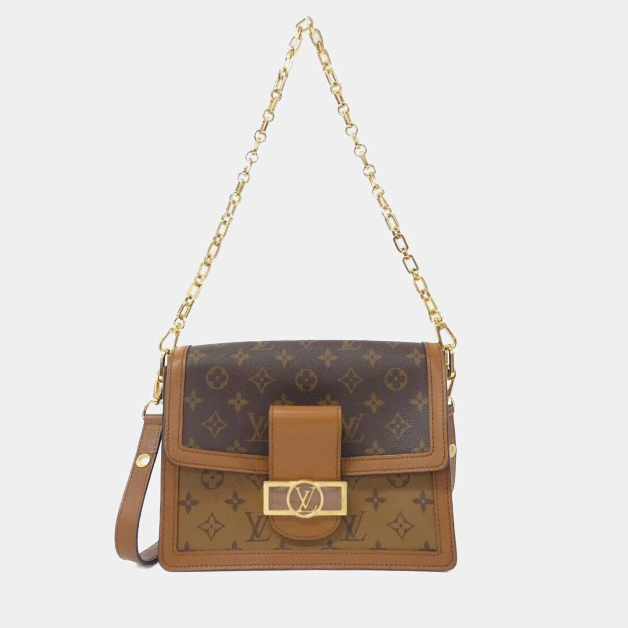Pre Owned Louis Vuitton Monogram Reverse Dauphine MM Shoulder Bag