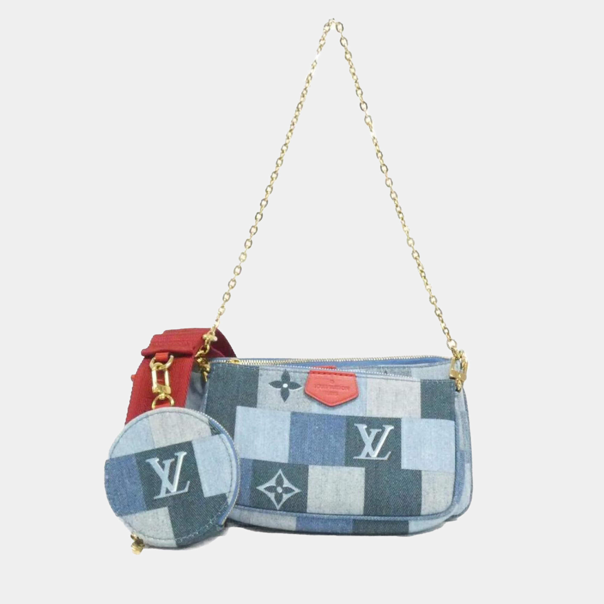 Louis Vuitton Denim Monogram Multi Pochette Accessoires Shoulder Bag