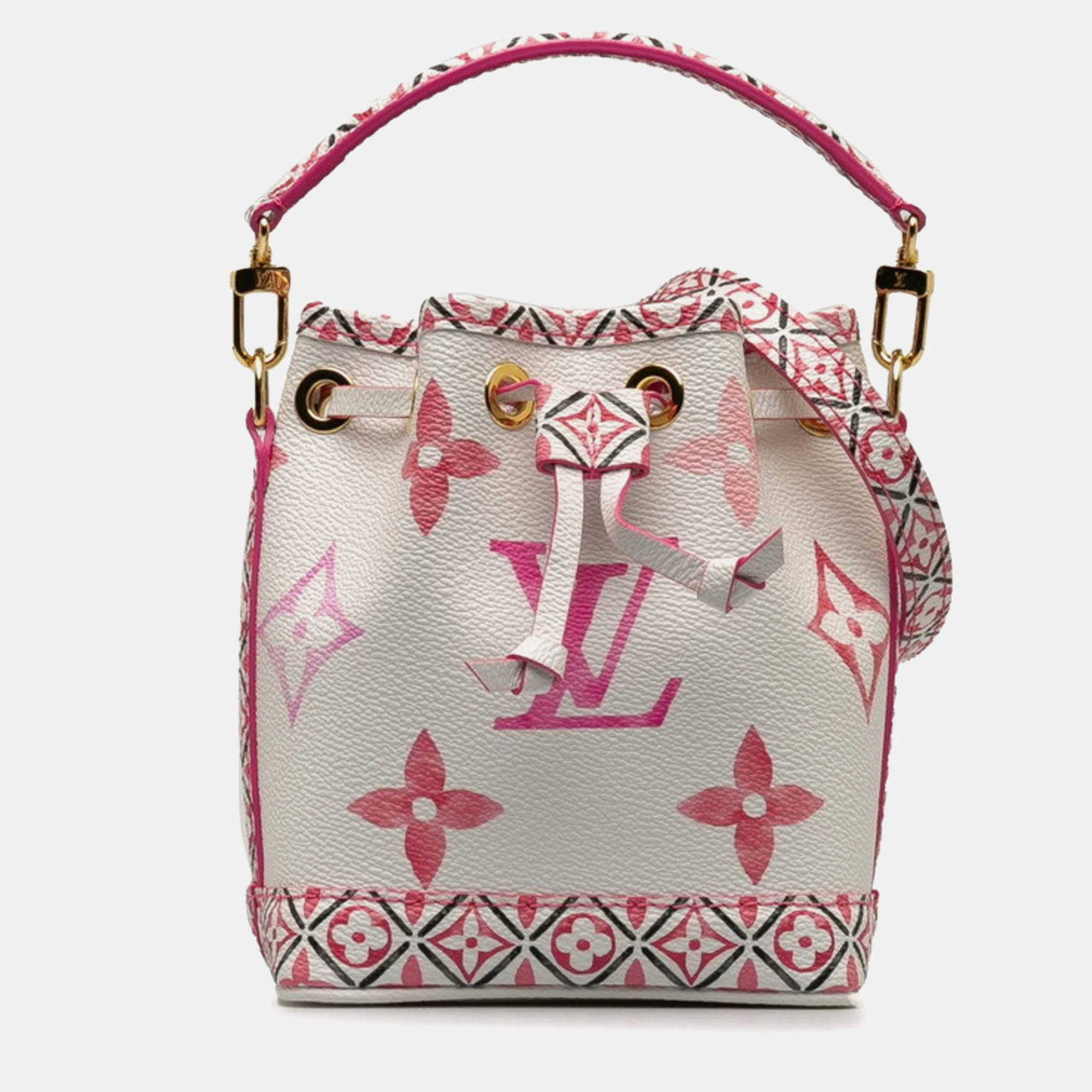 Louis Vuitton White LV By The Pool Nano Noe Shoulder Bag 