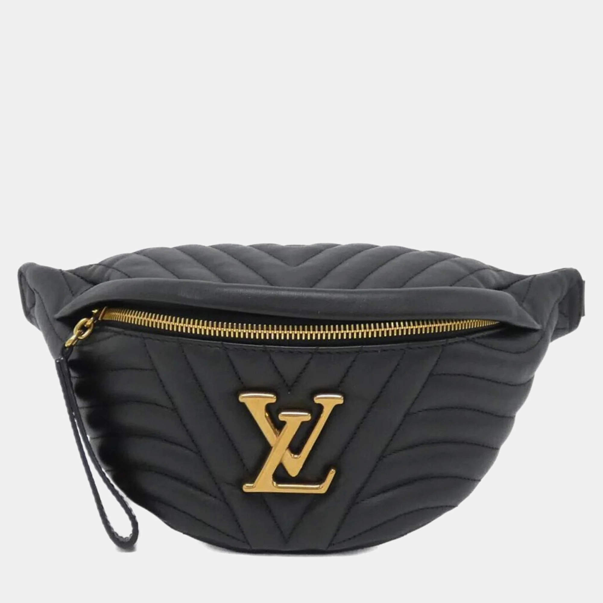 Louis Vuitton Black Leather New Wave Bumbag