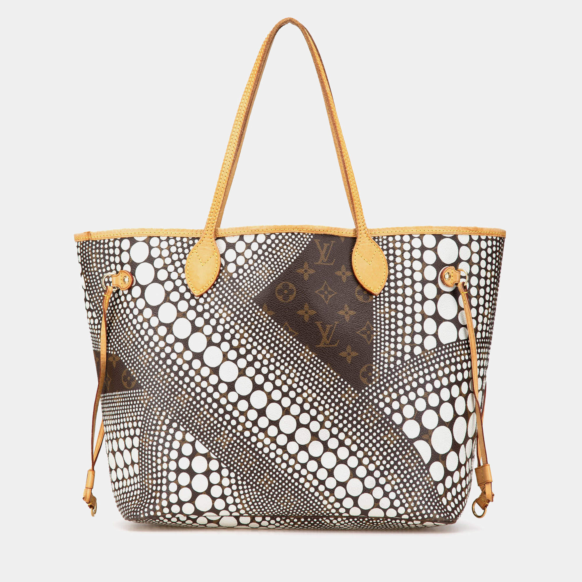 Pre Owned Louis Vuitton Brown Yayoi Kusama Monogram Neverfull MM Bag