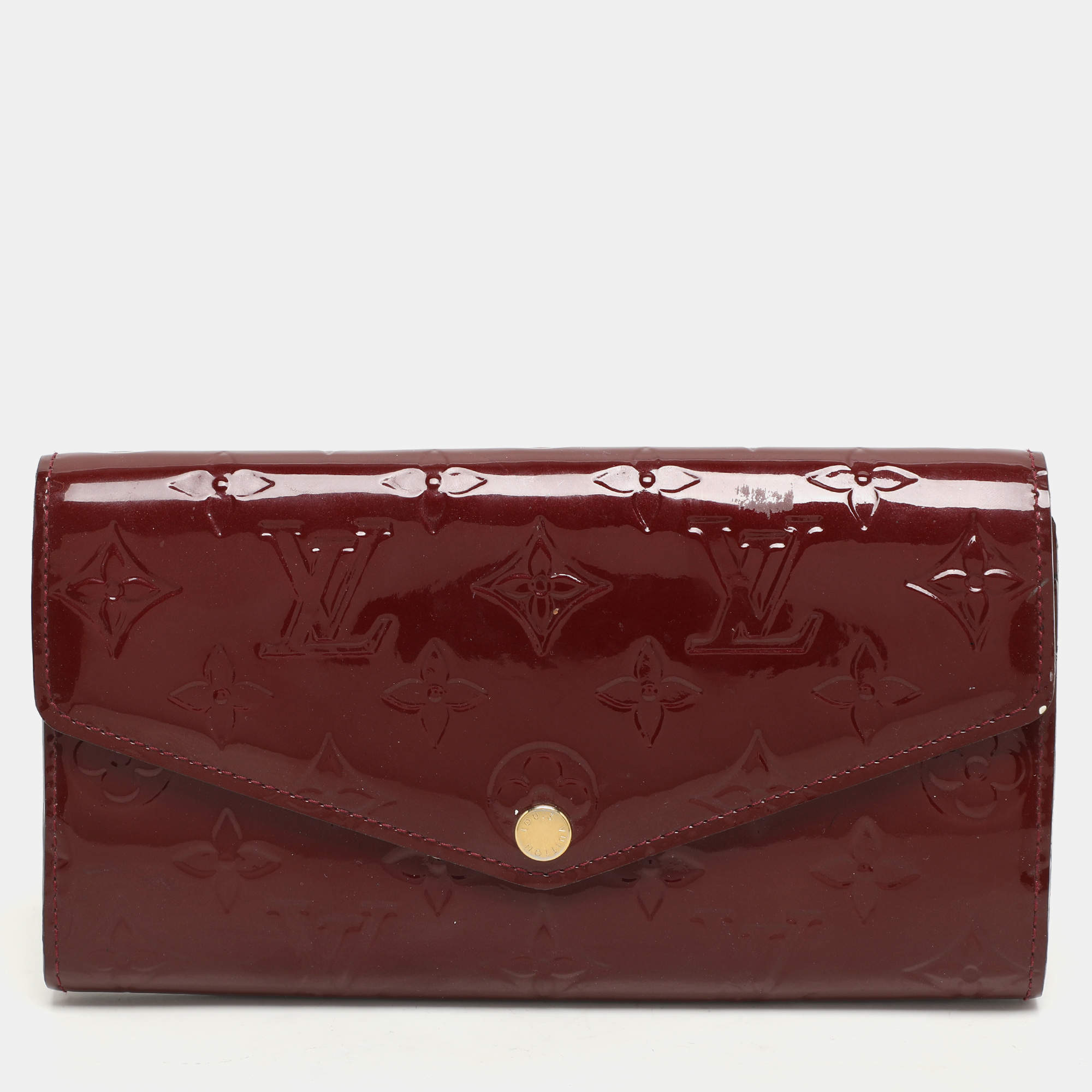 Louis Vuitton Pomme D’amour Monogram Vernis Leather Sarah Wallet
