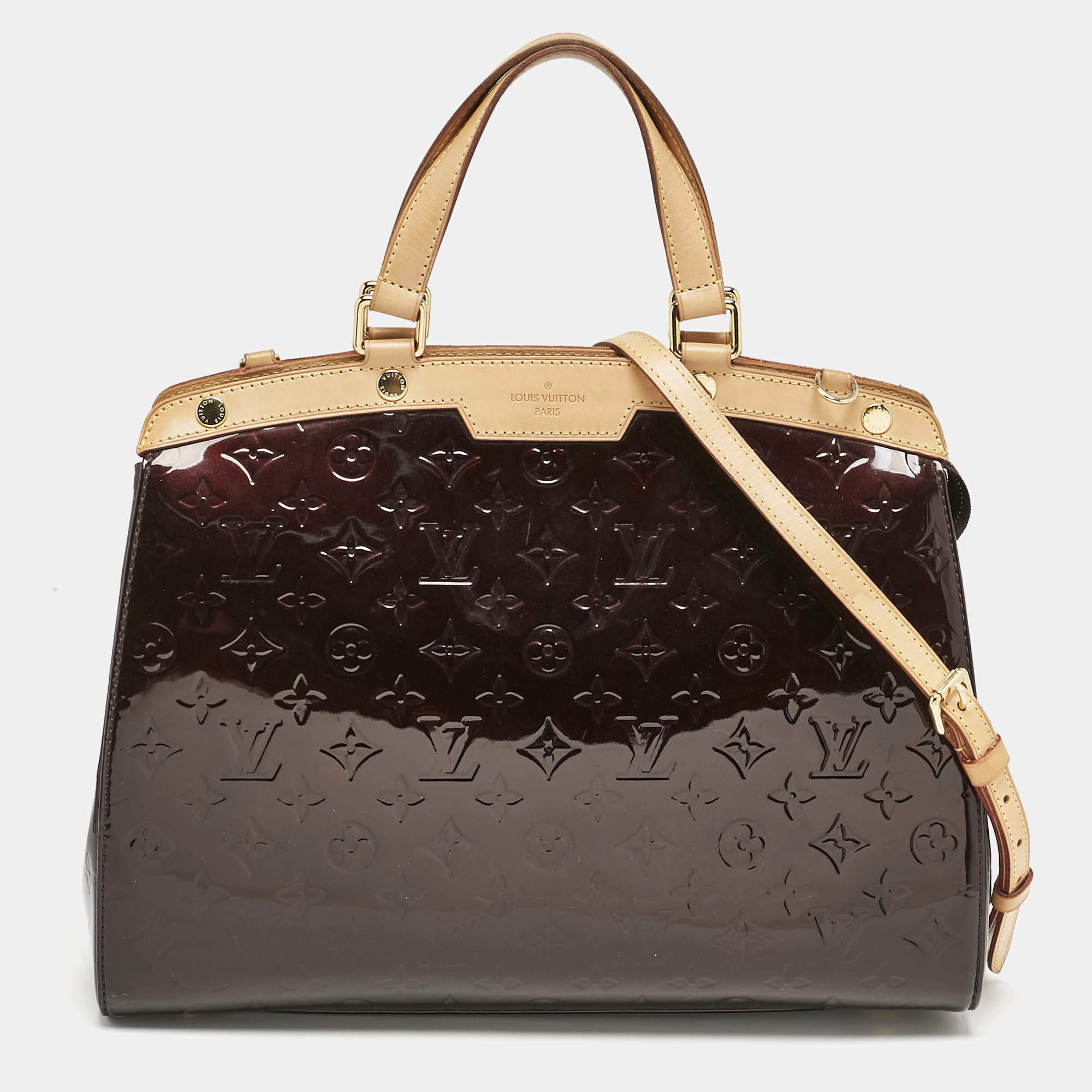 Louis Vuitton Amarante Monogram Vernis Brea GM Bag