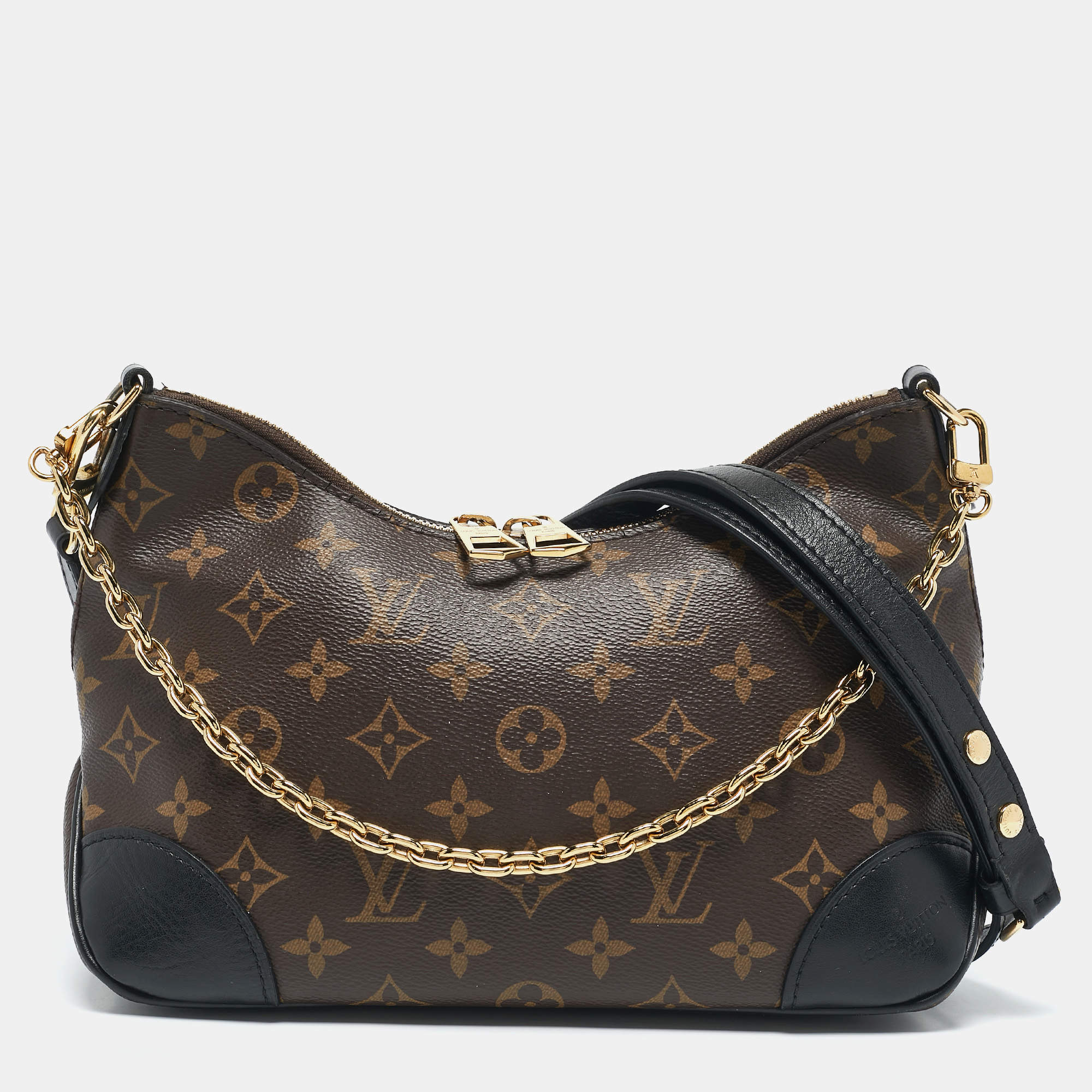 Pre Owned Louis Vuitton Black Monogram Canvas Boulogne PM Bag