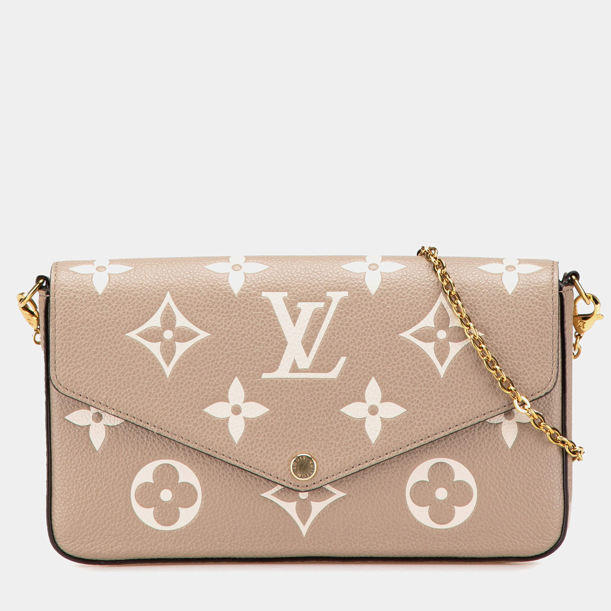 Louis Vuitton Beige Monogram Empreinte Bicolor Pochette Felicie Bag