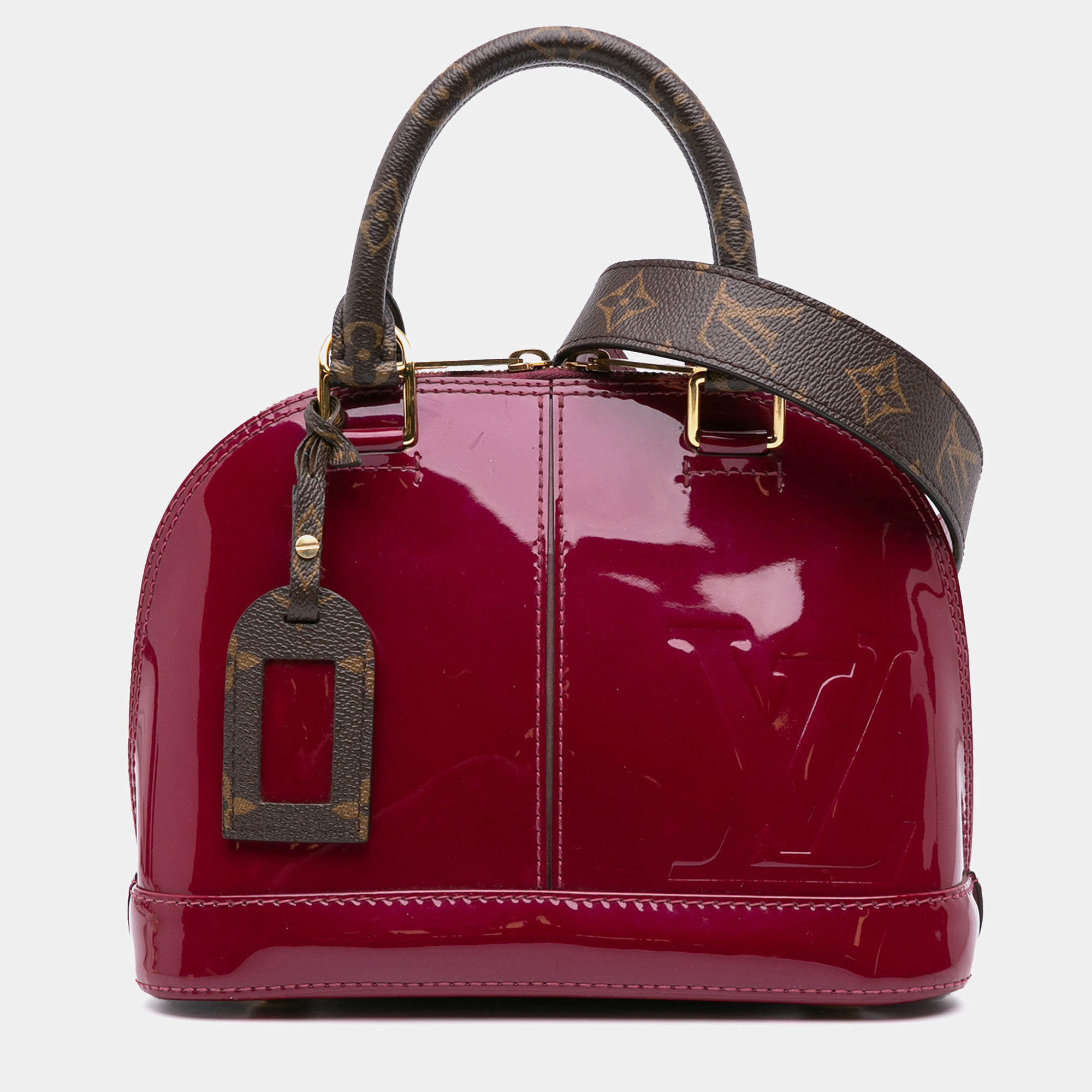 Louis Vuitton Red Vernis Miroir Alma BB Bag