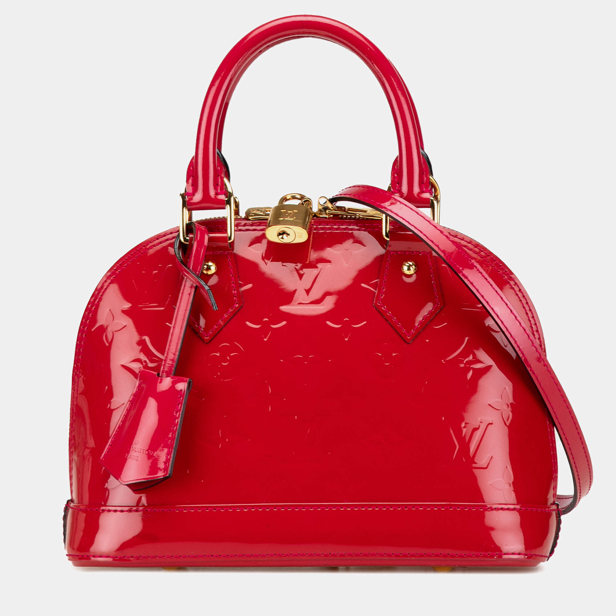 Louis Vuitton Red Monogram Vernis Alma BB