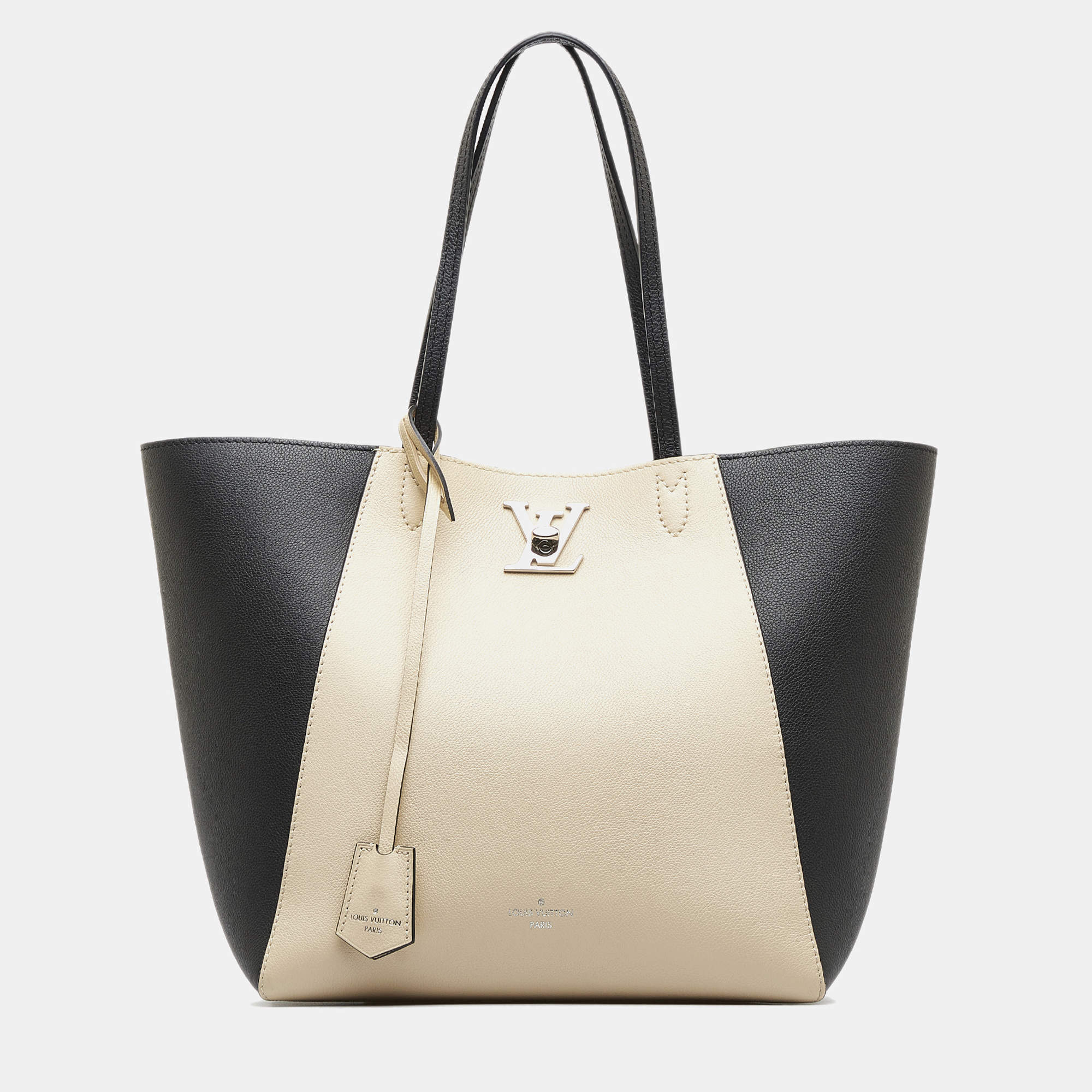 Louis Vuitton Beige/Black LockMe Cabas Bag