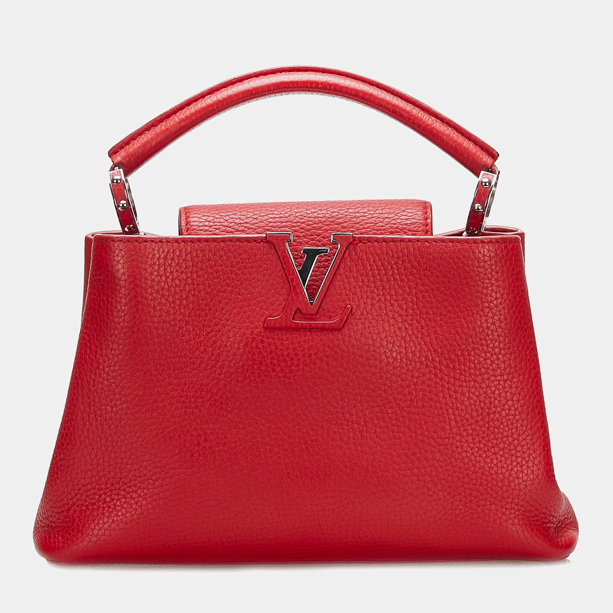 Louis Vuitton Red Taurillon Capucines BB