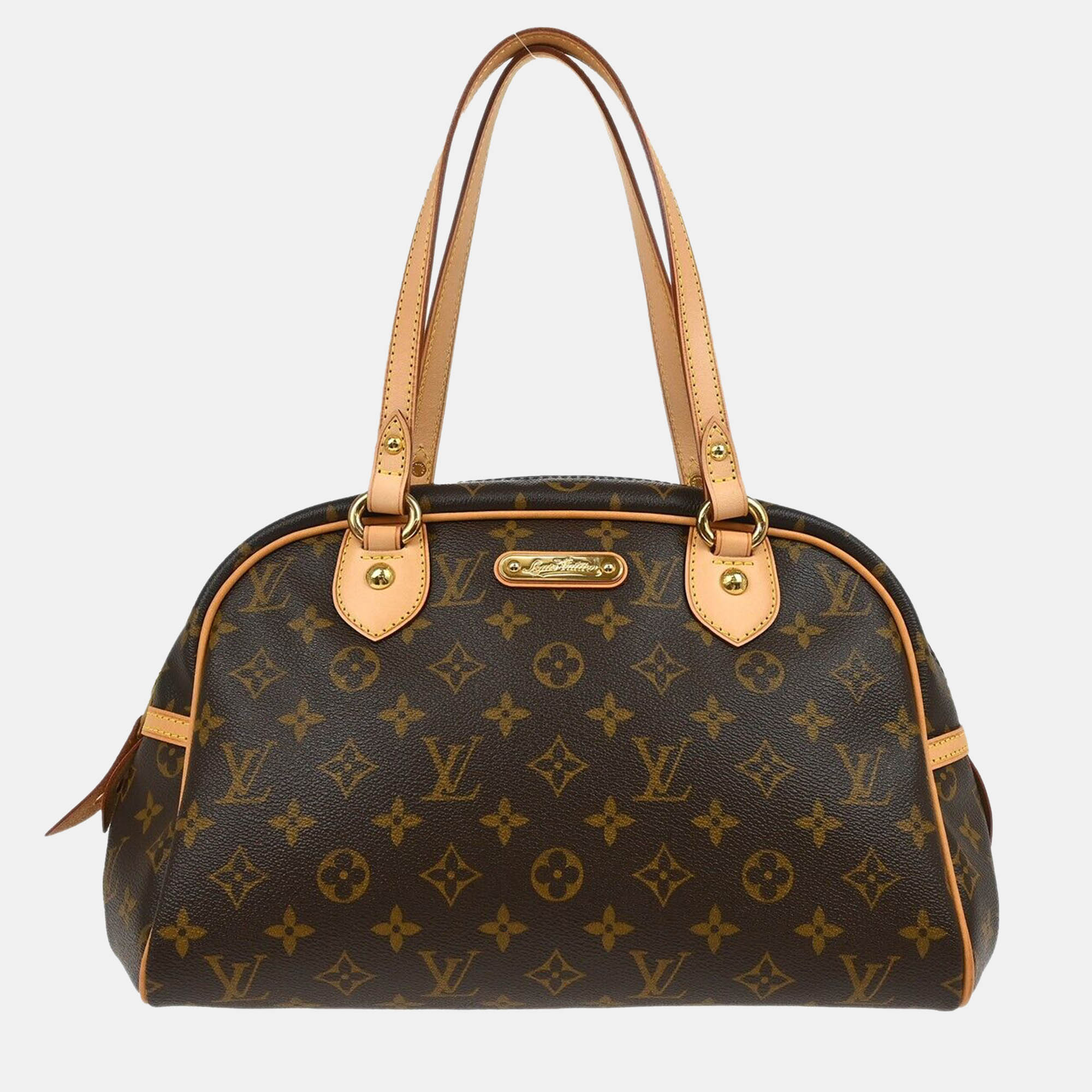 Pre Owned Louis Vuitton Brown Monogram Canvas Montorgueil PM Handbag