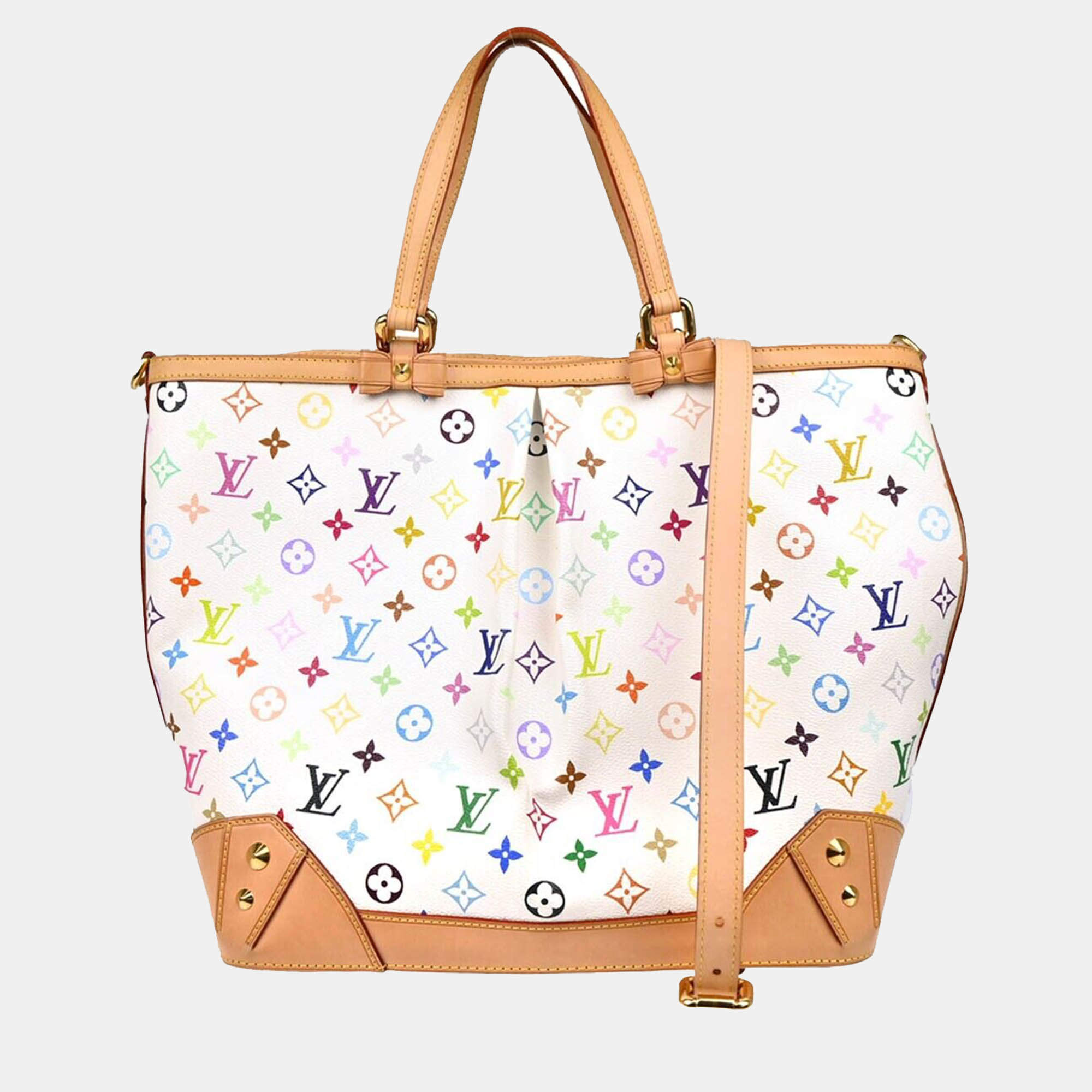 Louis Vuitton White Multicolor Monogram Canvas Sharleen GM Tote Bag
