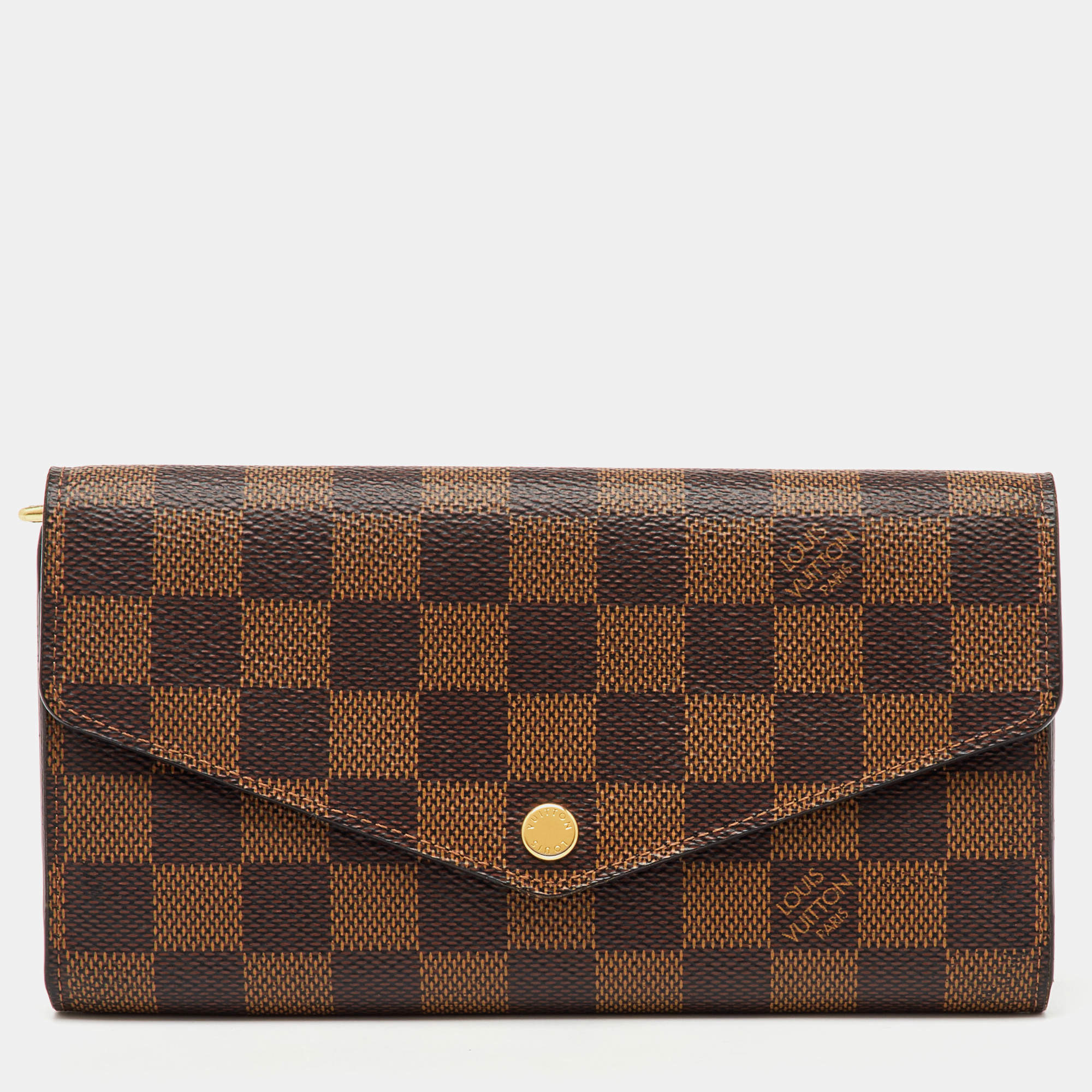 Louis Vuitton Damier Ebene Canvas Sarah Wallet