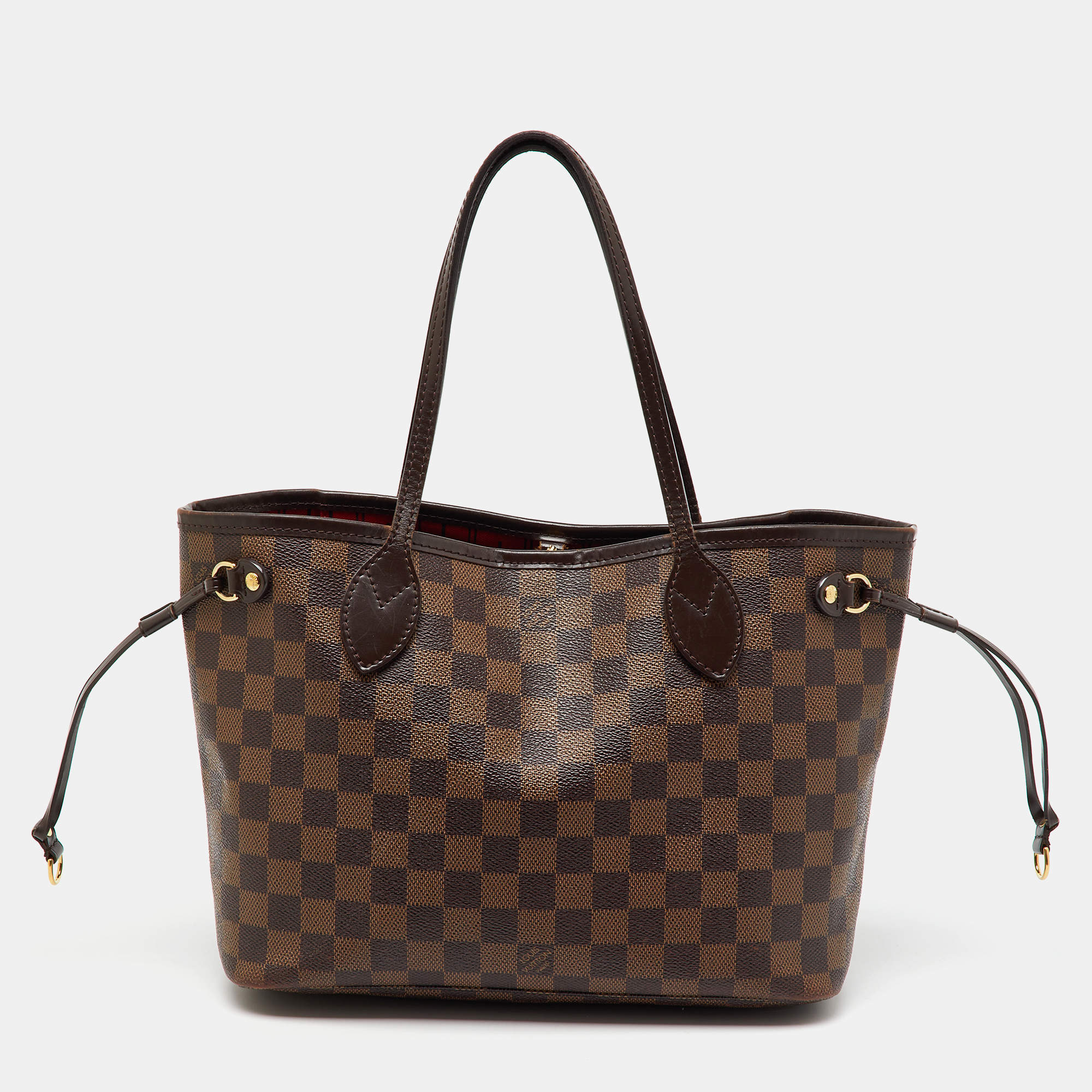 Louis Vuitton Damier Ebene Canvas Neverfull PM Bag