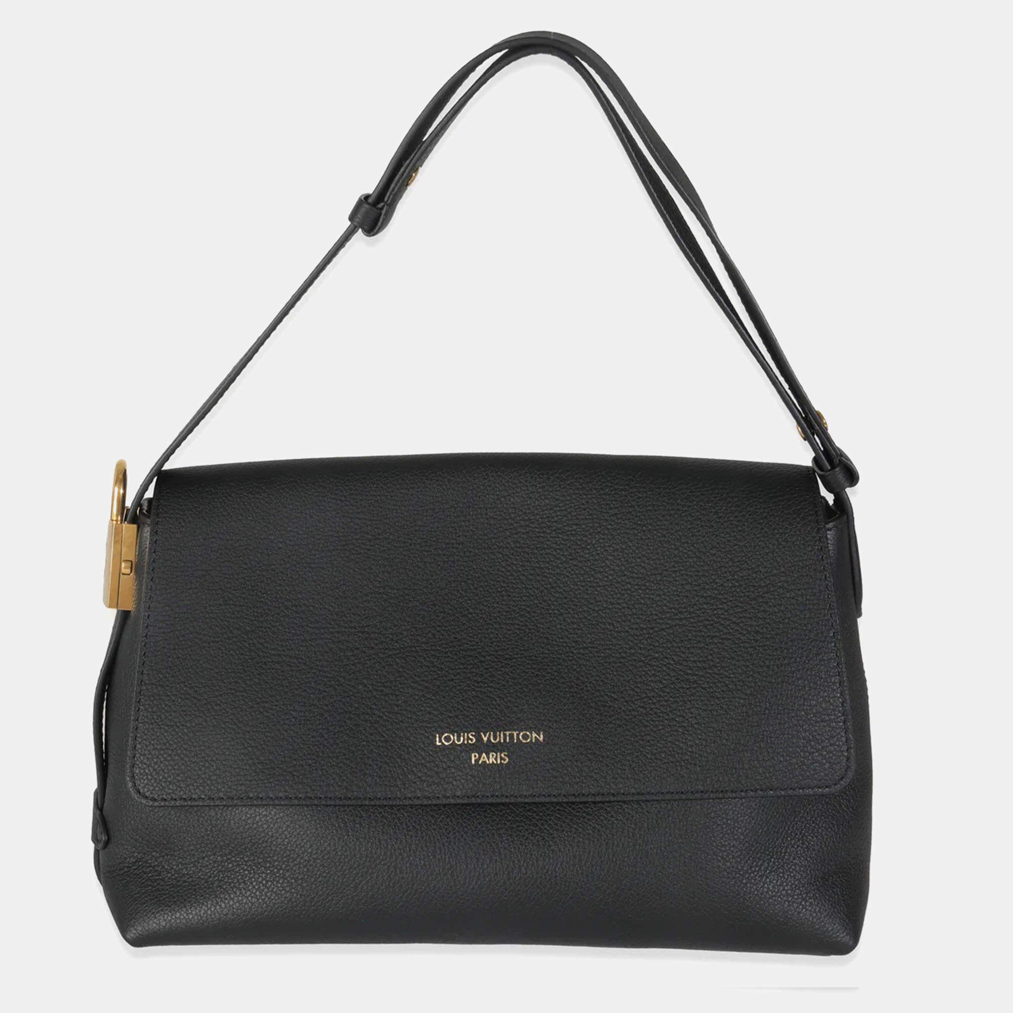 Louis Vuitton Black Grained Calf Leather Low Key Messenger bag