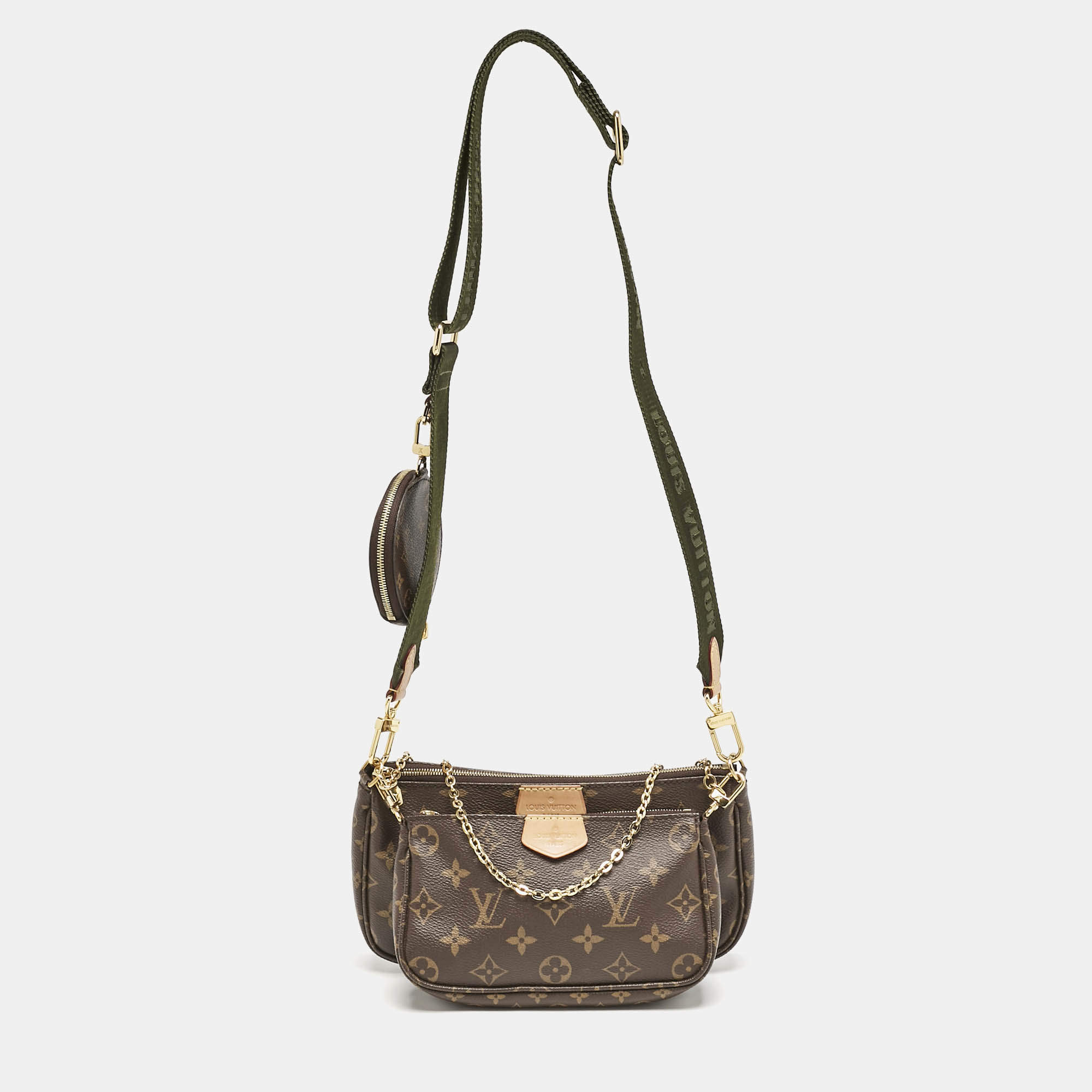 Louis Vuitton Khaki Monogram Canvas Multi Pochette Accessories Bag