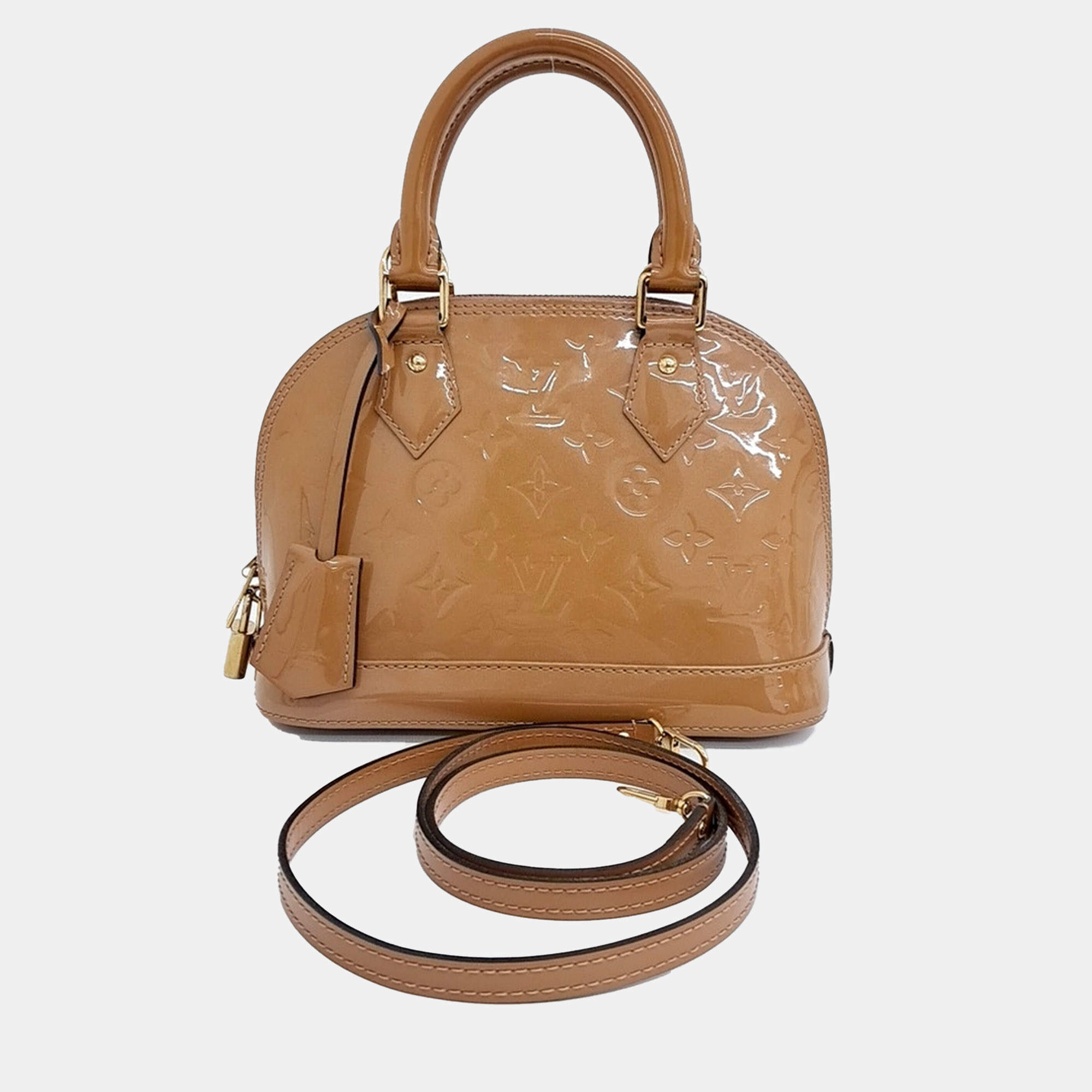 Louis Vuitton Brown Patent Leather Vernis Alma bag