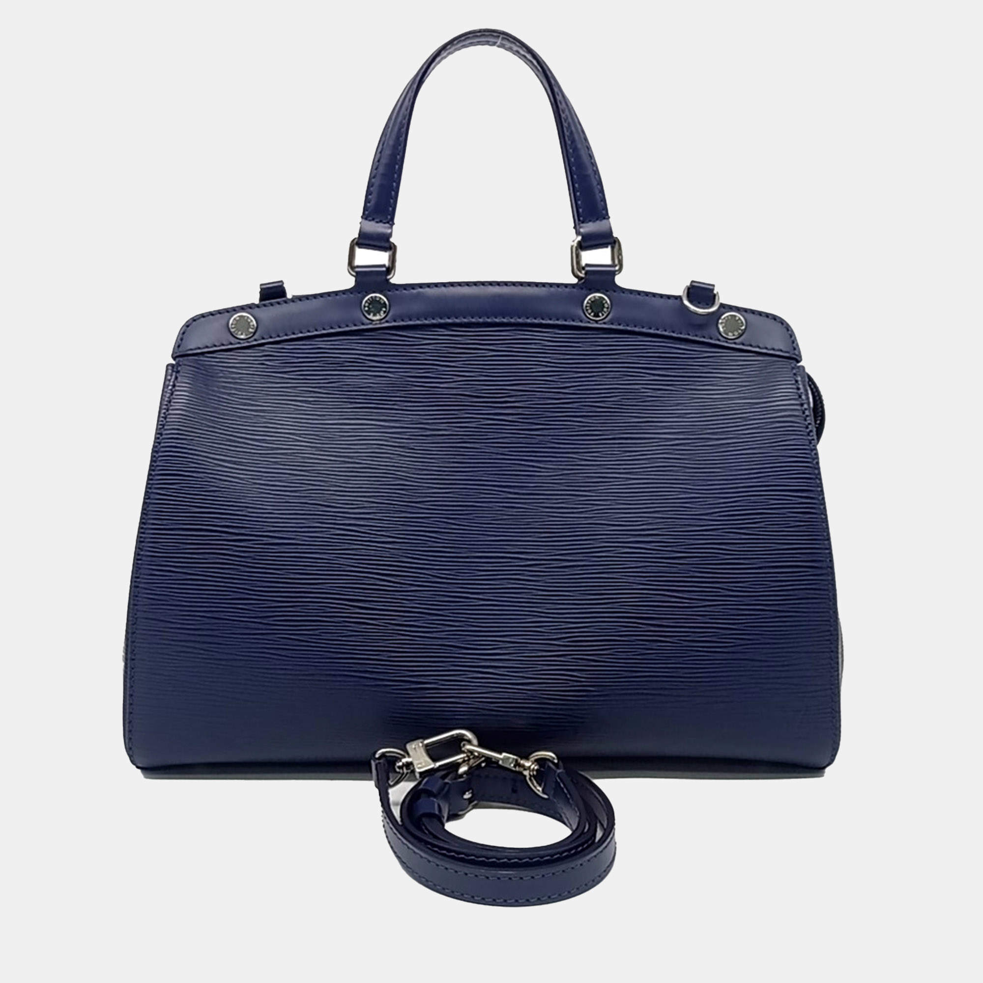 Louis Vuitton Navy Blue Leather Epi Brea MM bag