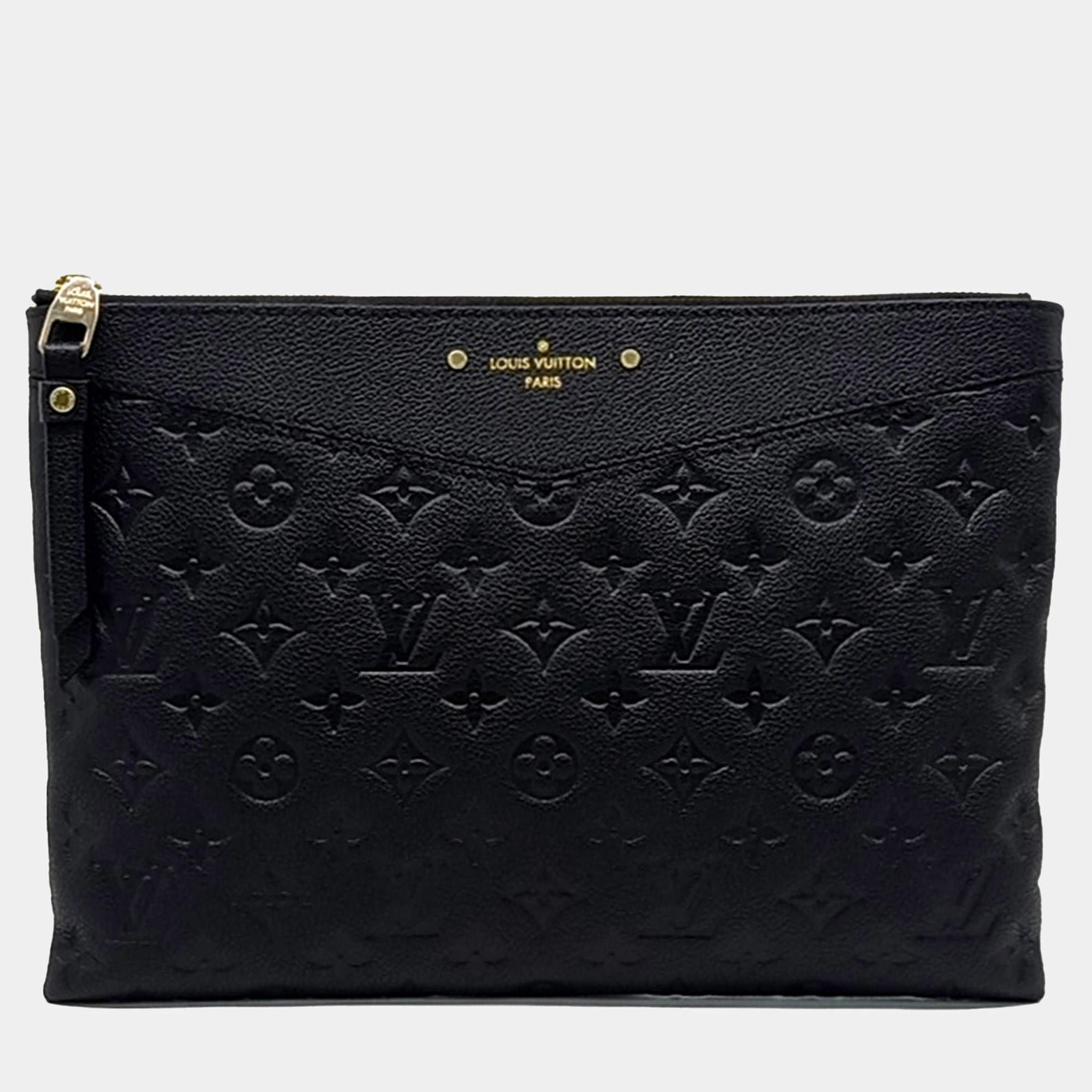 مملوكة مسبقًا Louis Vuitton Black Leather Empreinte Daily Clutch
