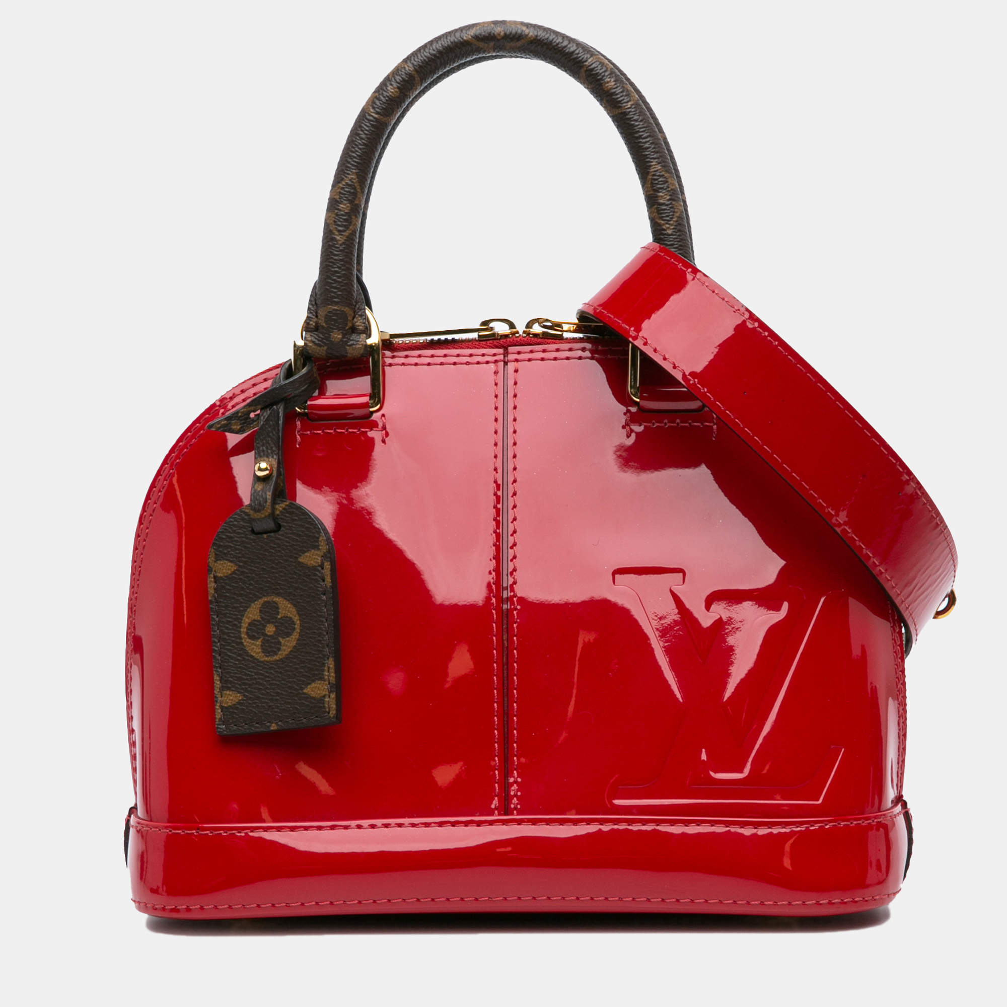 Louis Vuitton Red Vernis Miroir Alma BB
