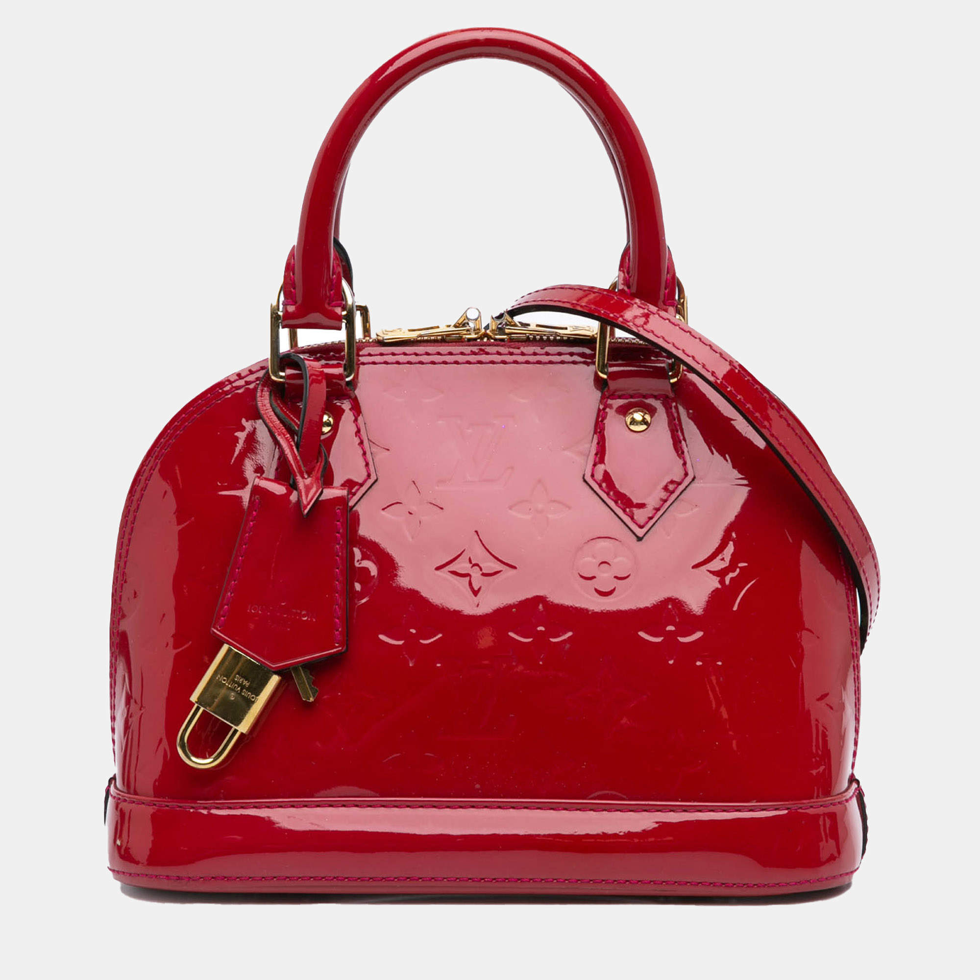 Louis Vuitton Red Monogram Vernis Alma BB