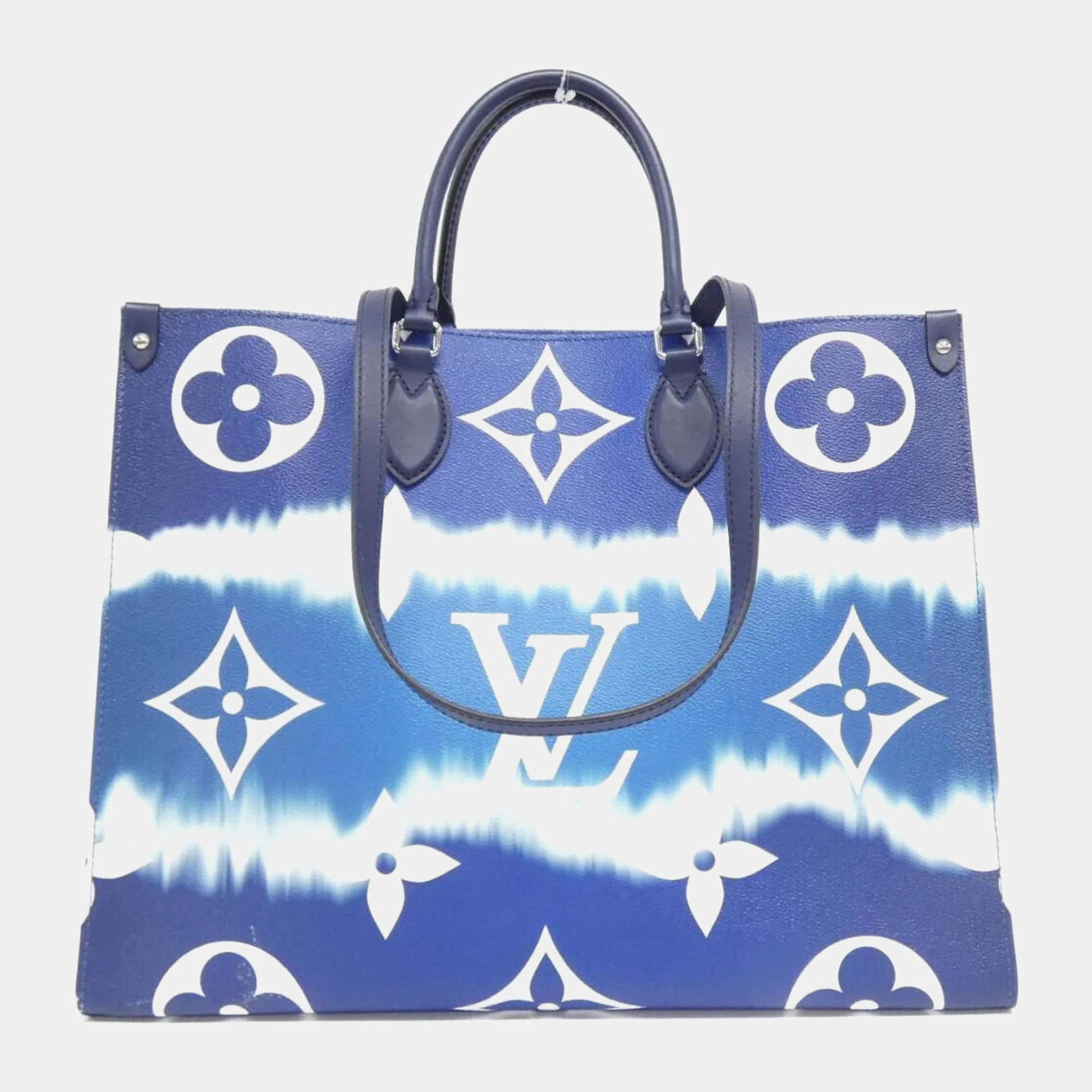 Louis Vuitton Blue Monogram LV Escale OnTheGo GM Tote Bag