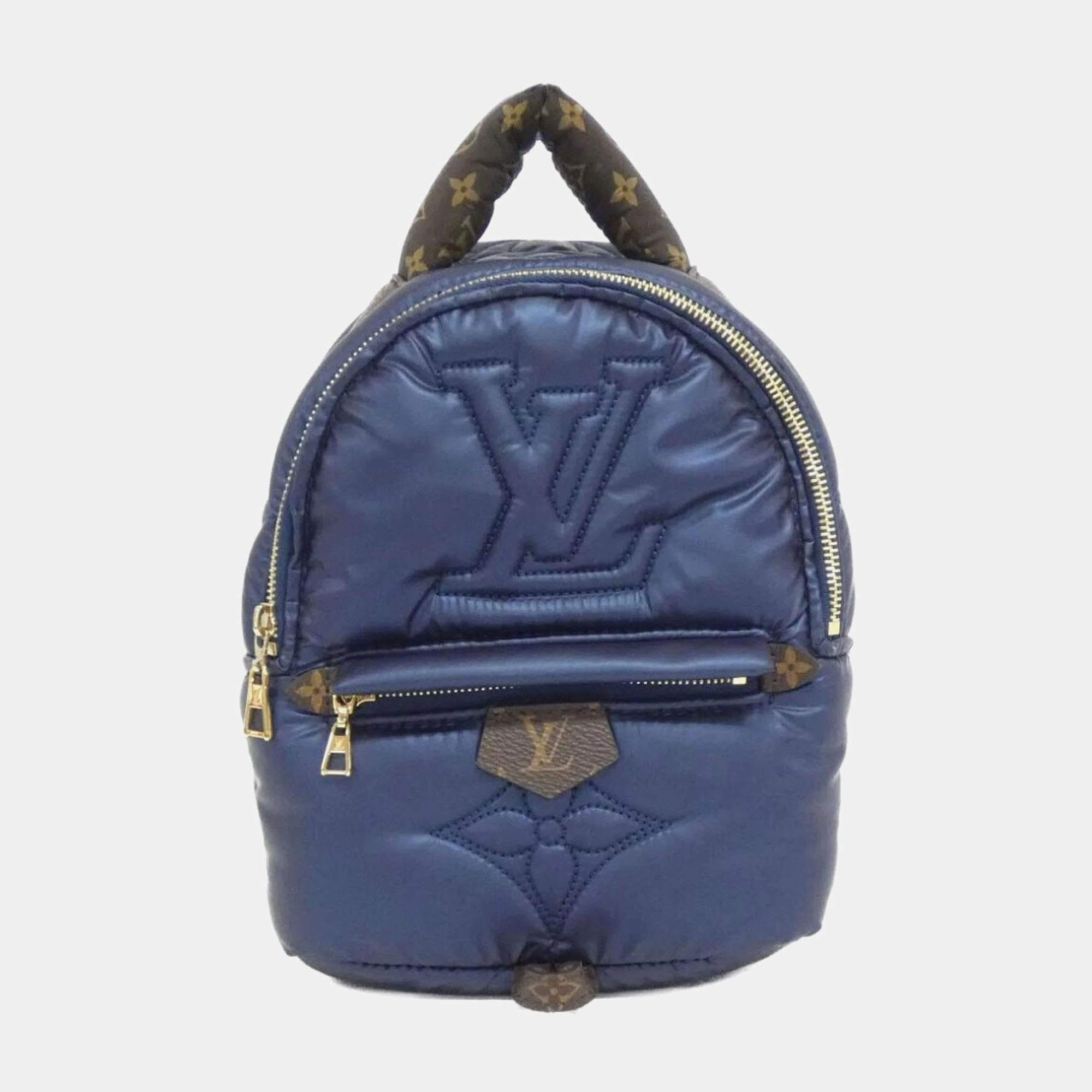 Louis Vuitton Navy Blue Monogram Nylon Pillow Palm Springs Mini Backpack 