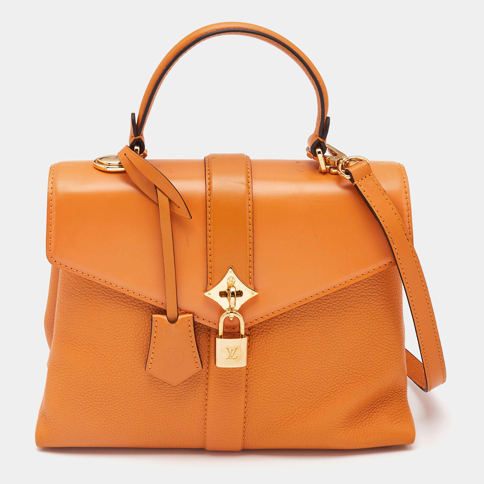Louis Vuitton Orange Leather Rose Des Vents PM Bag