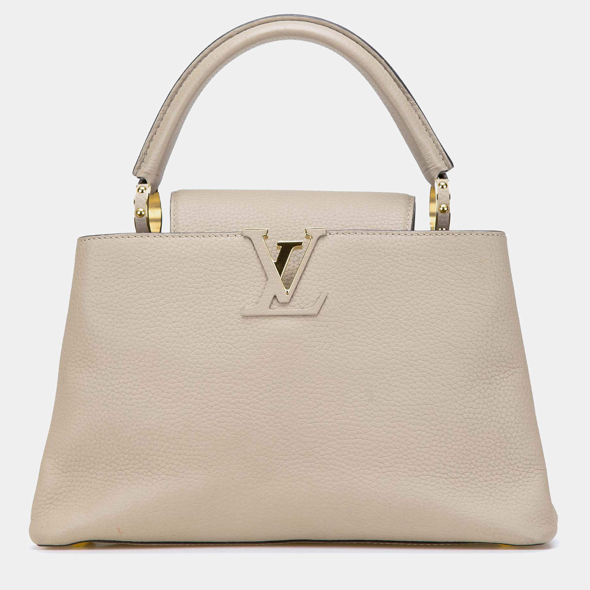 Louis Vuitton Grey Taurillon Capucines PM