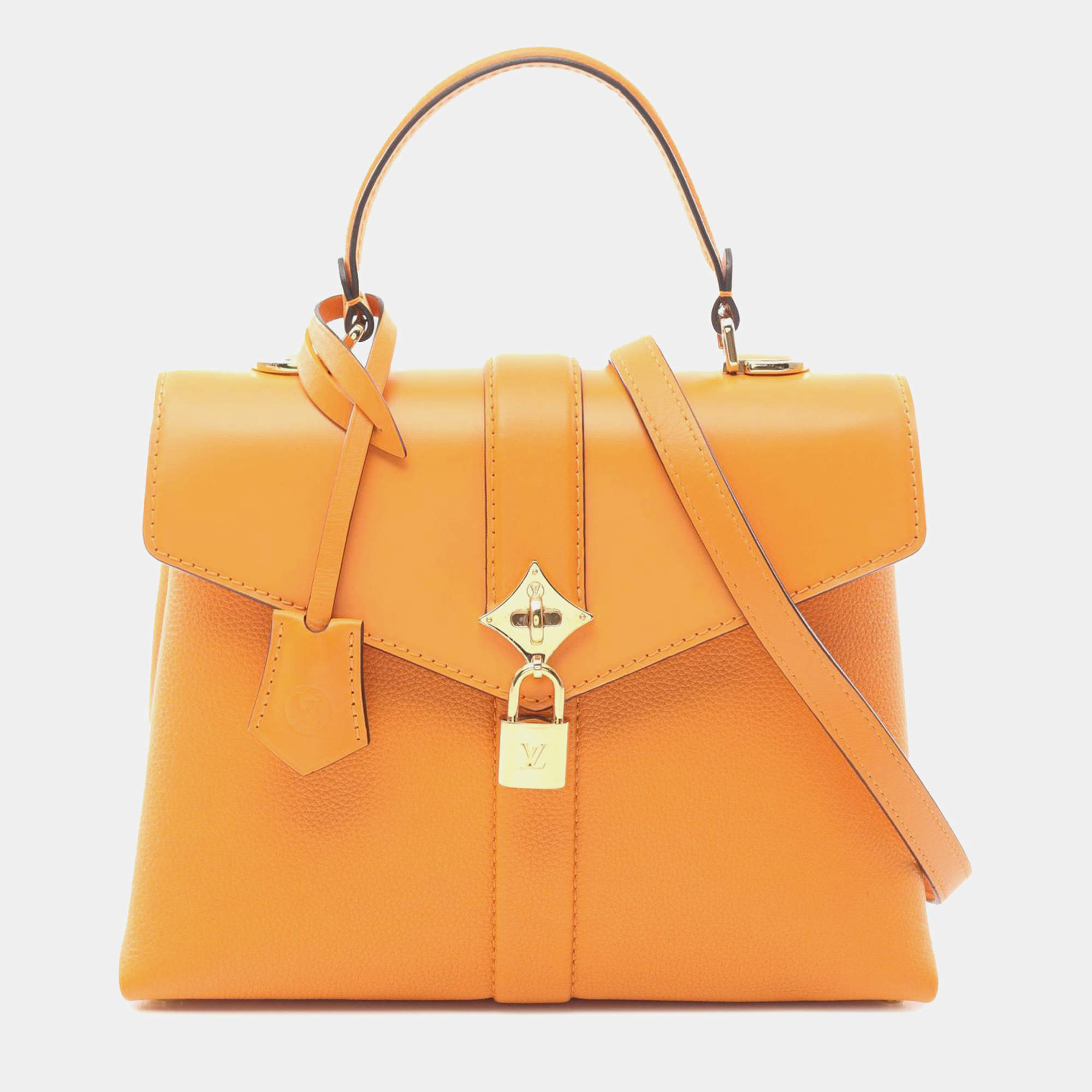 Louis Vuitton Orange Grained Smooth Calfskin Rose Des Vents PM