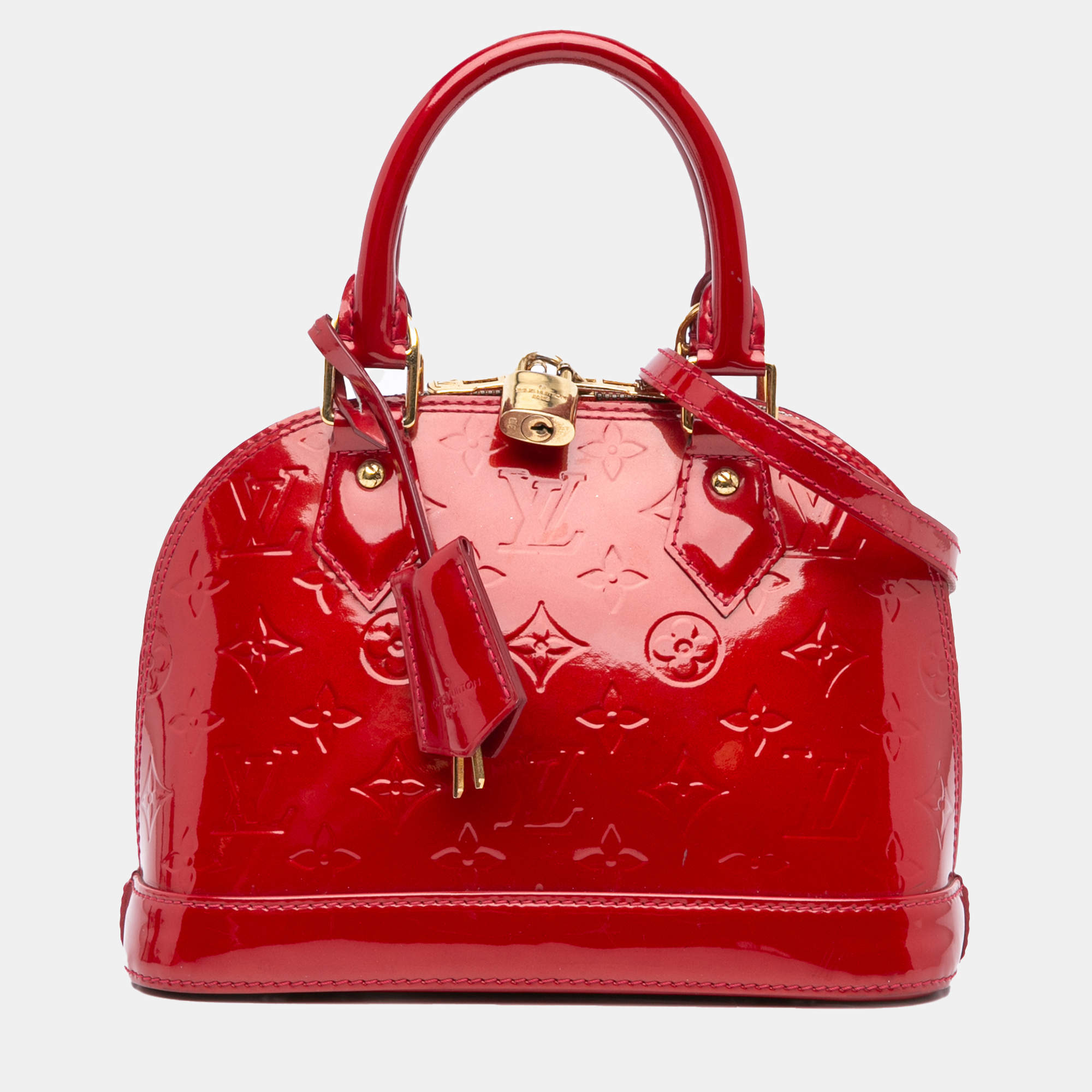 Louis Vuitton Red Monogram Vernis Alma BB