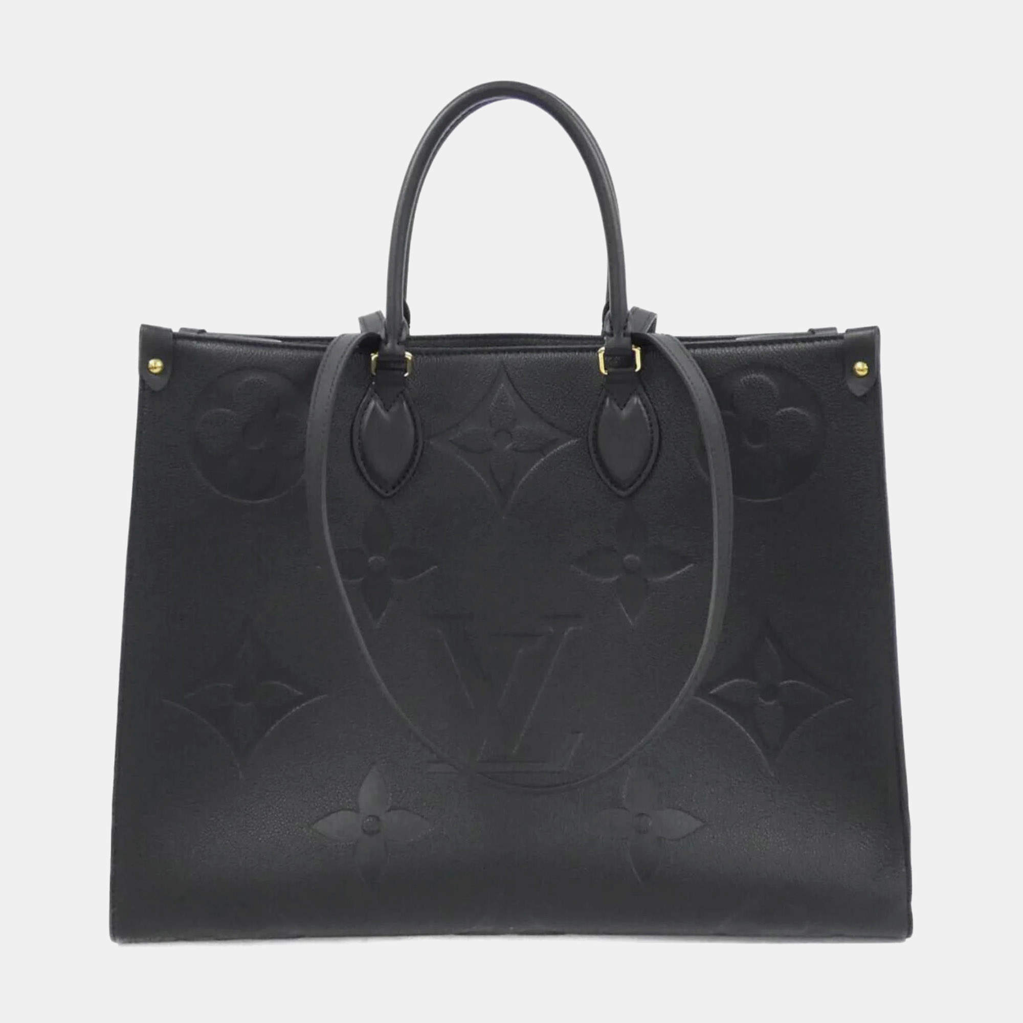 Louis Vuitton Black Monogram Empreinte Leather OnTheGo GM Tote Bag