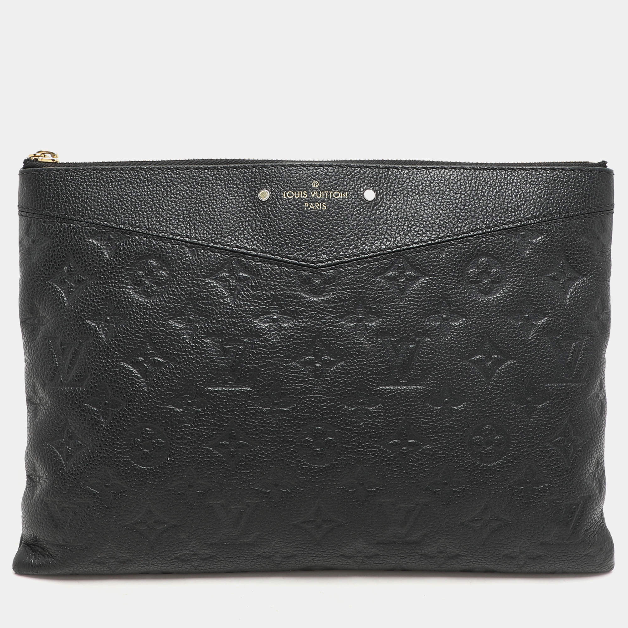 مملوكة مسبقًا Louis Vuitton Black Monogram Empreinte Leather Daily Pouch