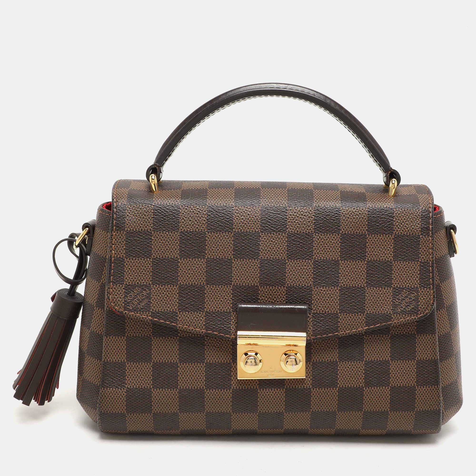 Pre Owned Louis Vuitton Damier Ebene Canvas Croisette Bag