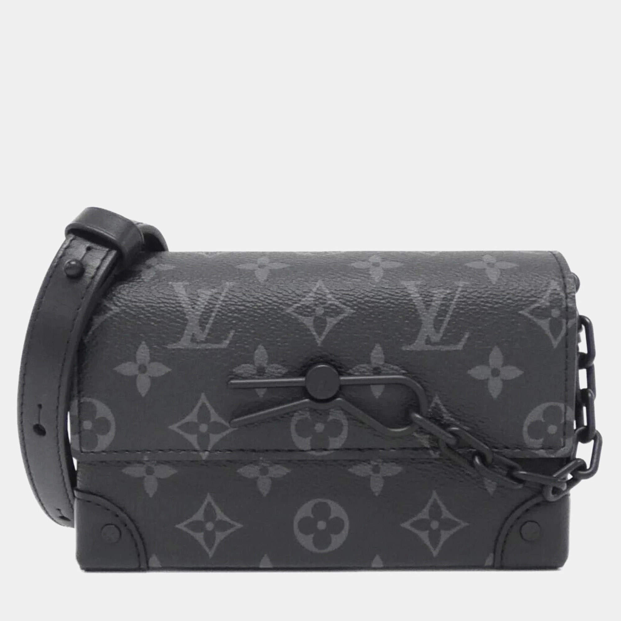 Louis Vuitton Black Monogram Canvas Eclipse Steamer Wearable Wallet Shoulder Bag