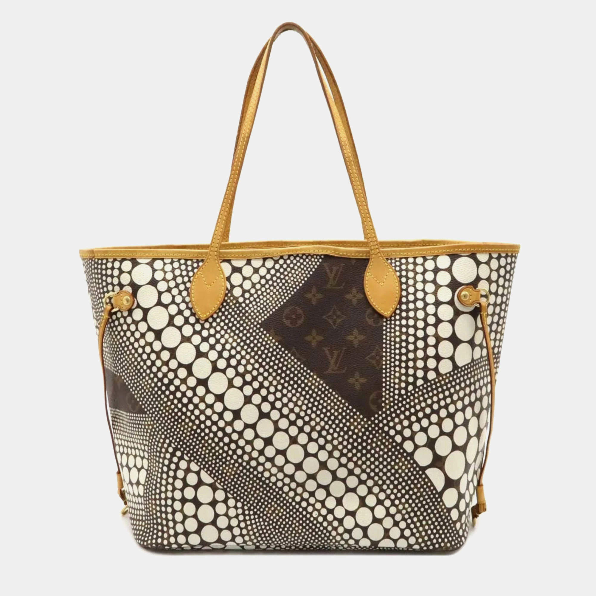 Louis Vuitton Blanc Monogram Canvas Pumpkin Dot Neverfull MM Tote Bag