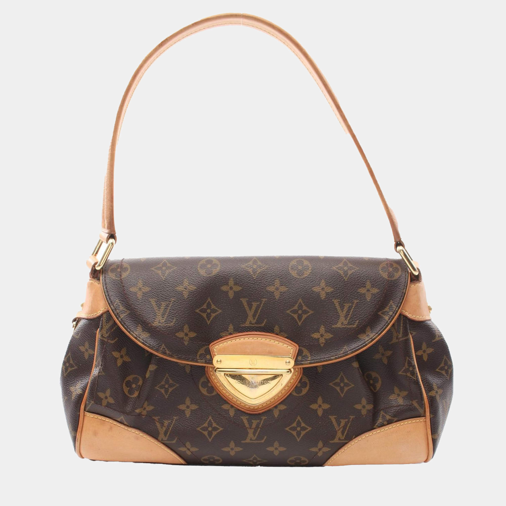 Pre Owned Louis Vuitton Beverly Mm Shoulder Bag Monogram Canvas Brown