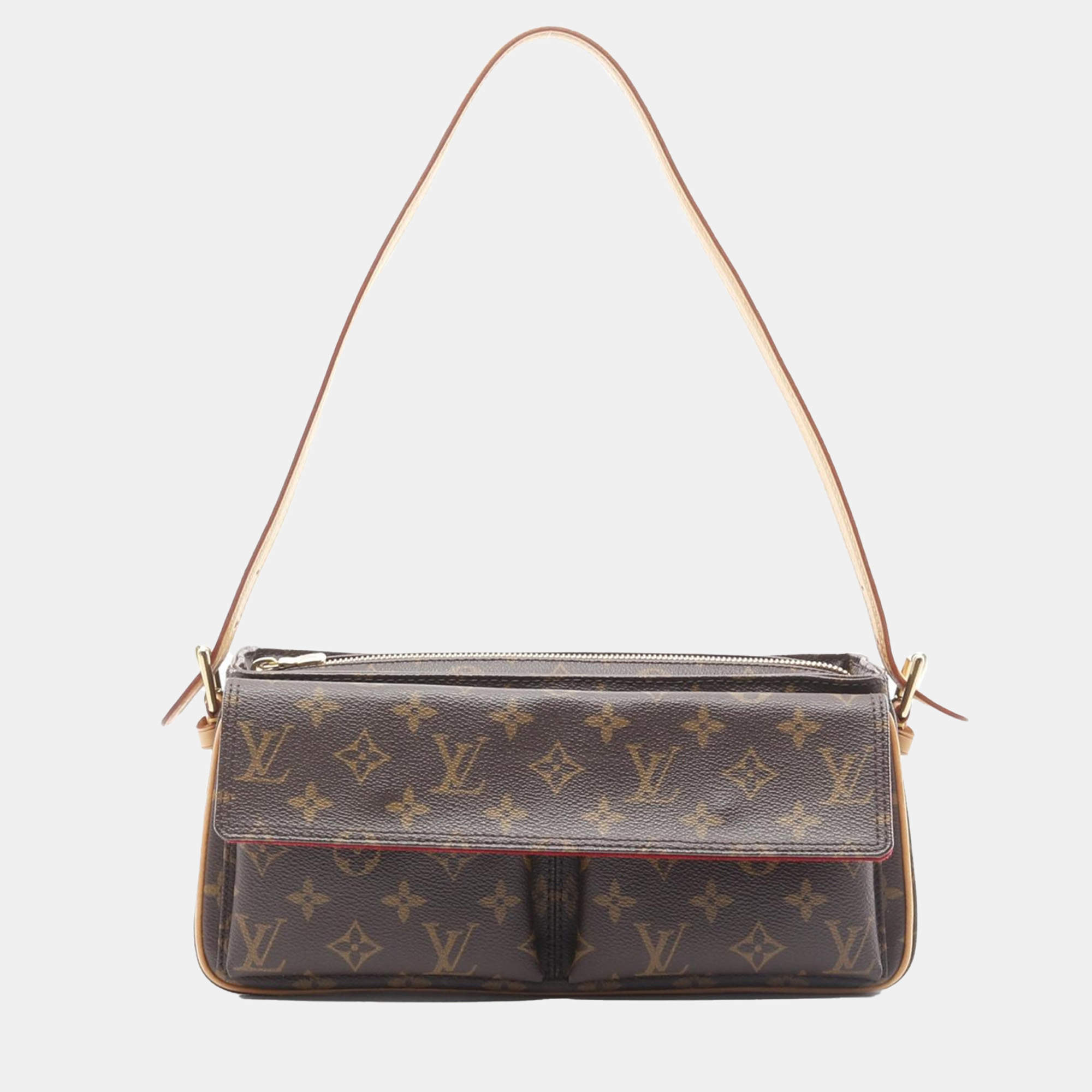Pre Owned Louis Vuitton Brown Monogram Canvas Vivacite MM Shoulder Bag